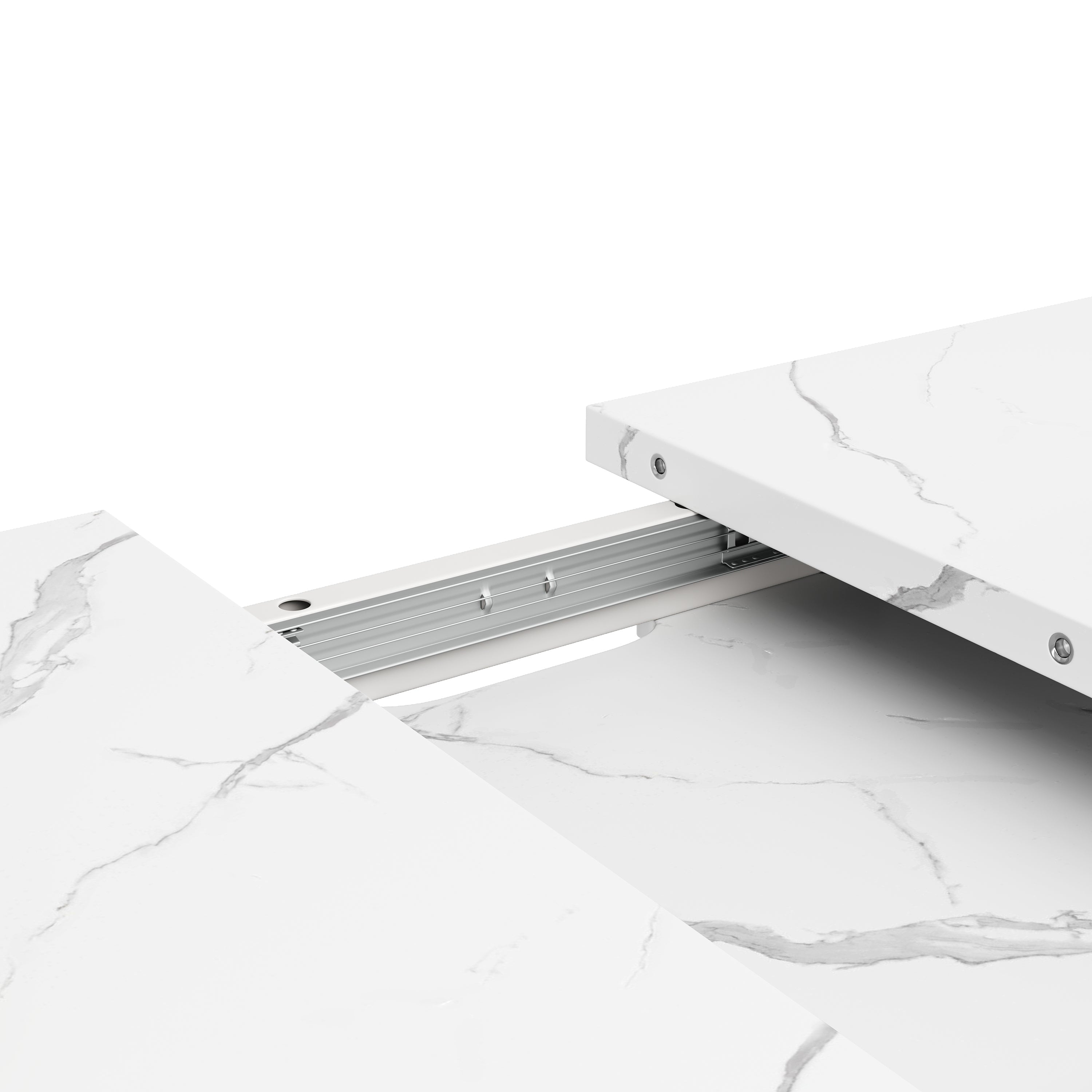 Logidon Uitschuifbare eettafel wit 118-157 cm met gekruiste poten