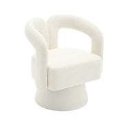Logidon 360 Degree Rotating Cozy Accent Chair Beige Bouclé