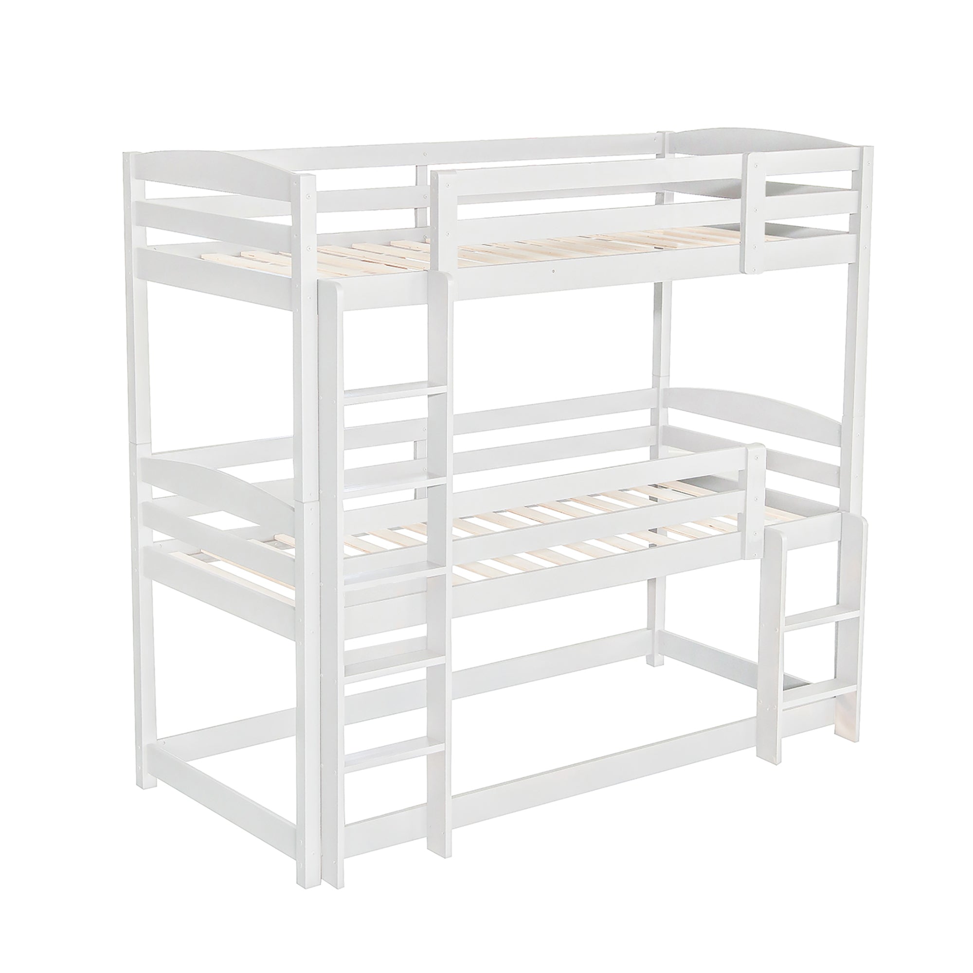 Logidon 3-persoonsstapelbed 90x200 cm wit hout - zonder matras