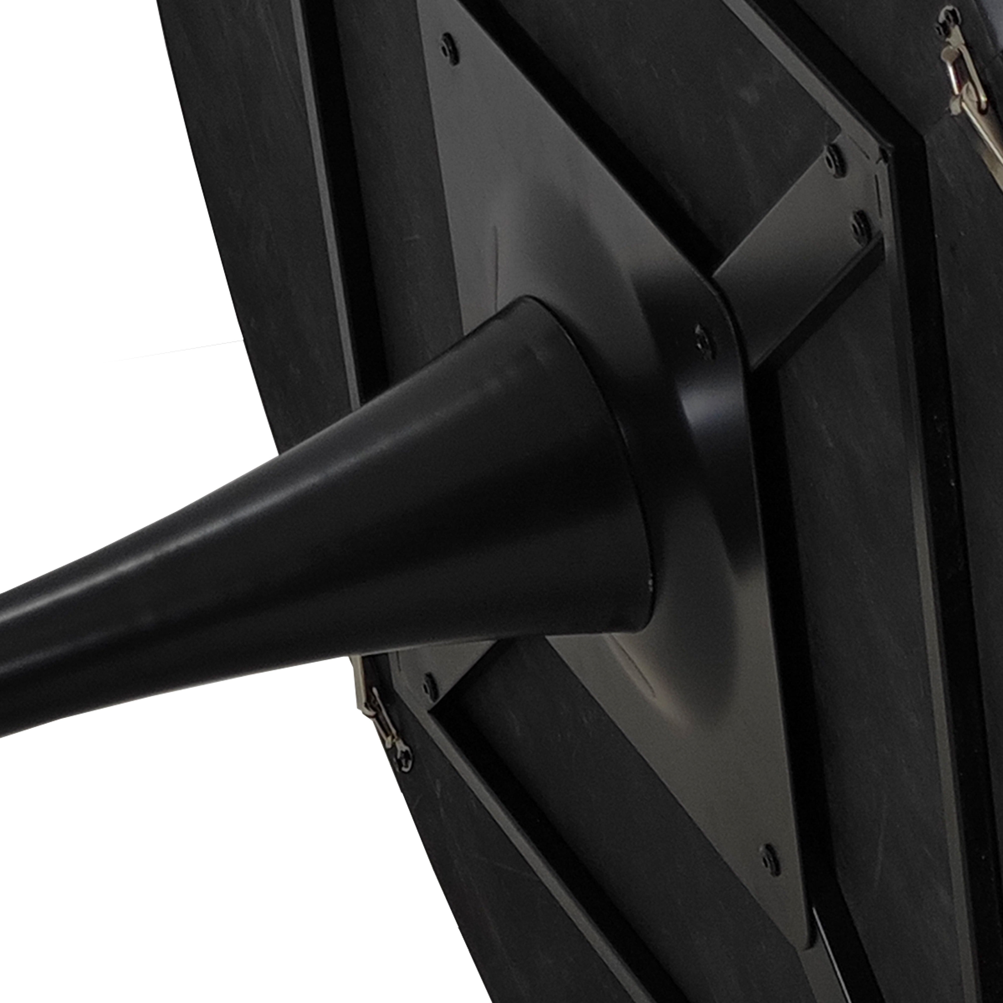 Logidon ronde eettafel 120 cm zwart houtlook metalen onderstel