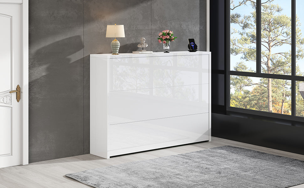 Logidon Opvouwbaar Bureau met Wielen en Draadloze Oplader Wit