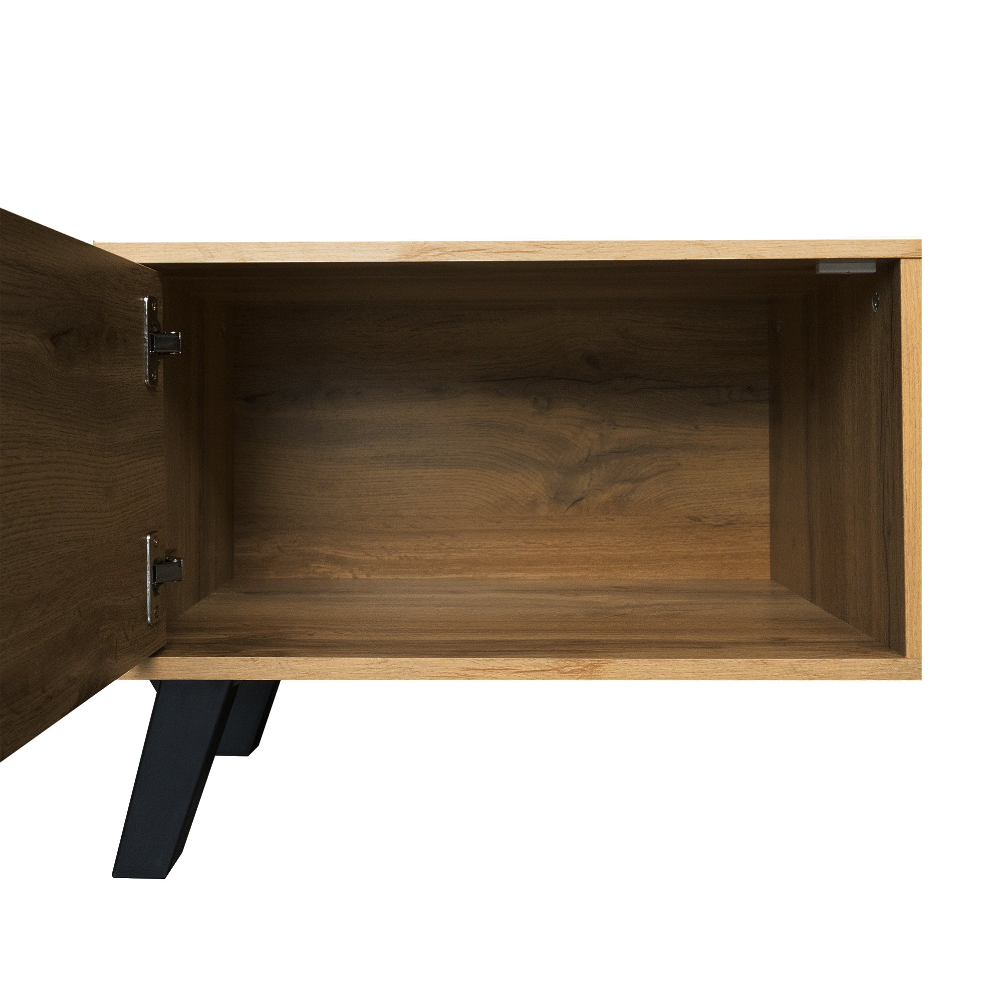 Logidon Modern TV-meubel hout 2 deuren 2 vakken 160,5x35,5x45 cm