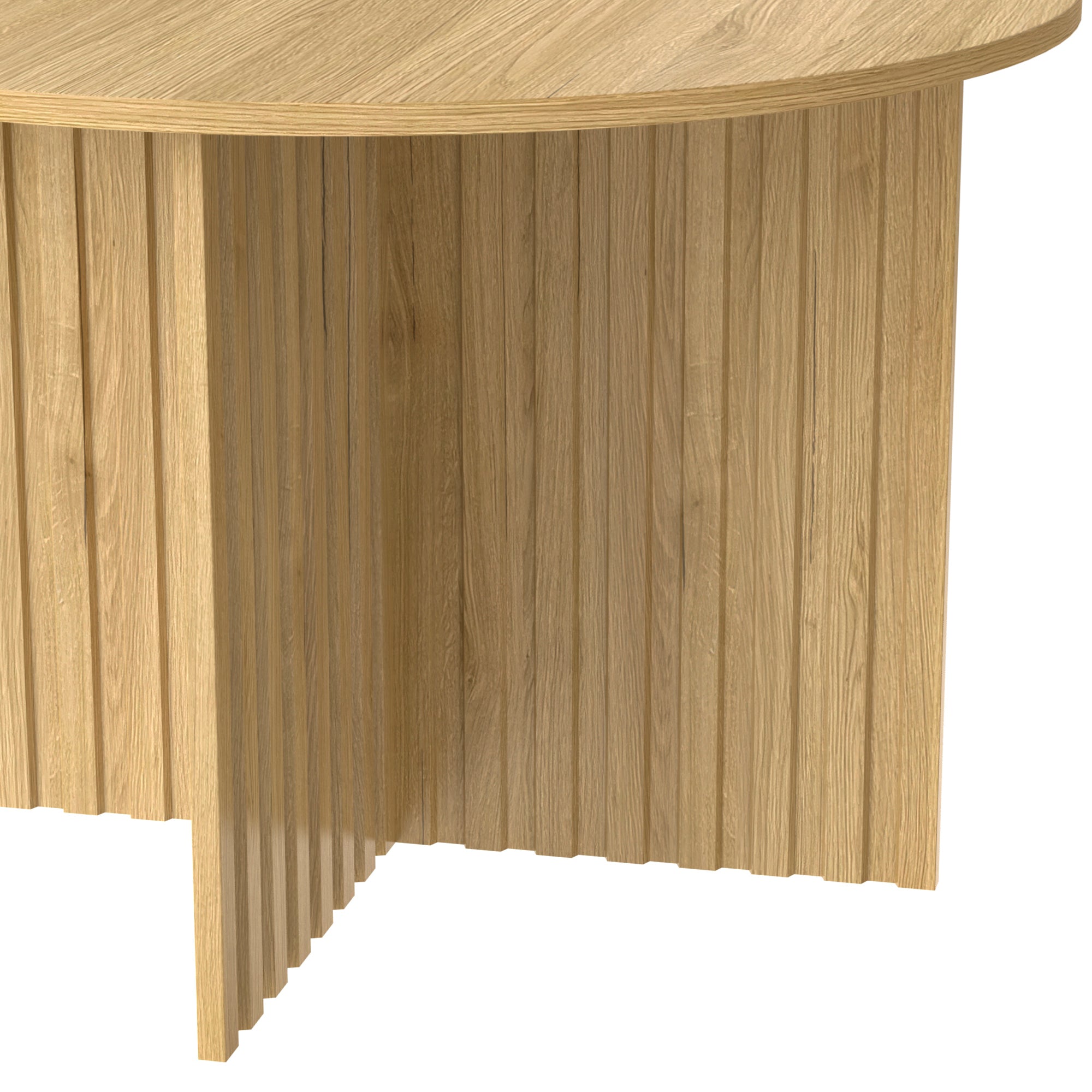 Logidon Nesttafelset 2-delig Naturel Hout Rond 76 Cm Scandinavisch