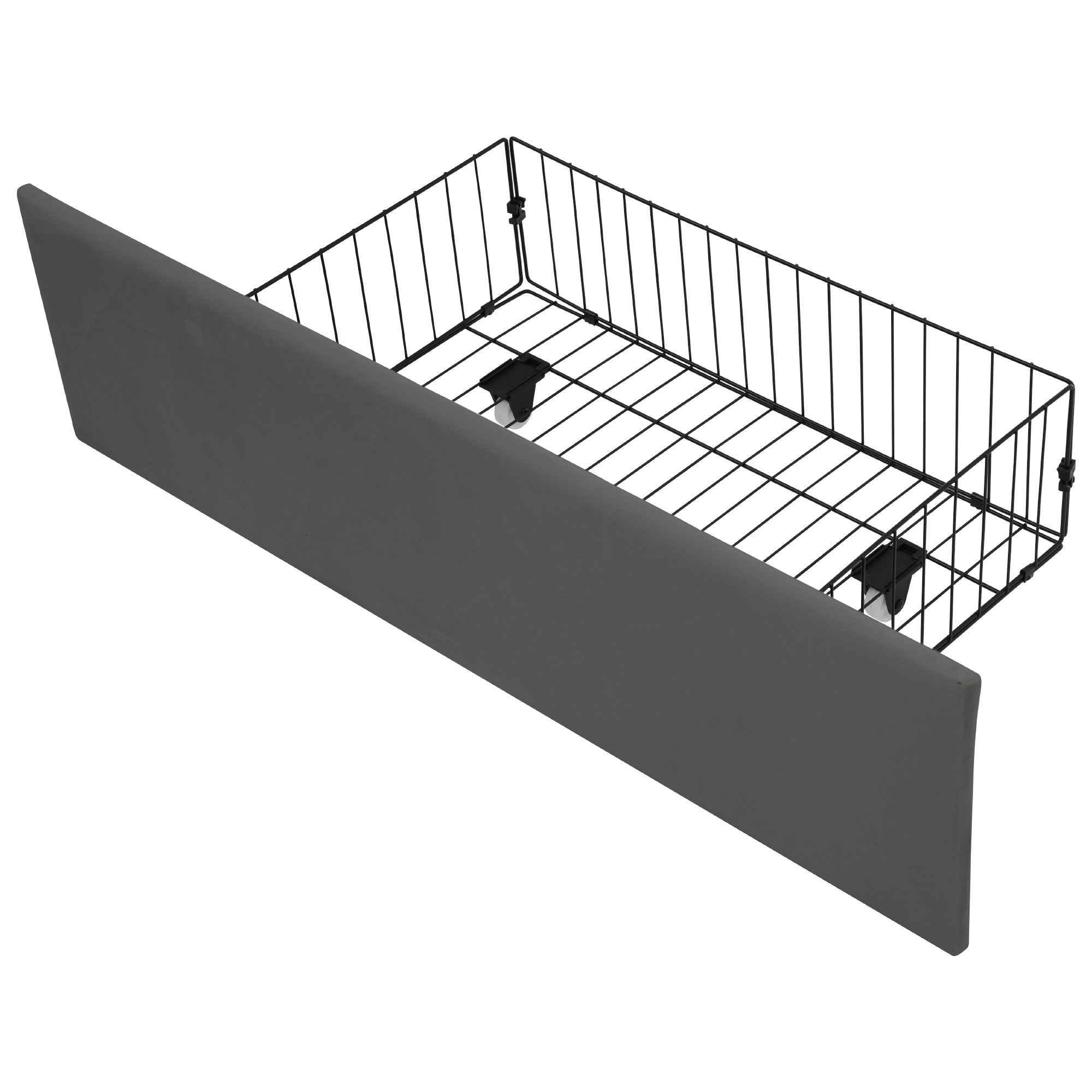 Logidon gestoffeerd bed 160x200 grijs USB-C oplaadfunctie LED-bediening
