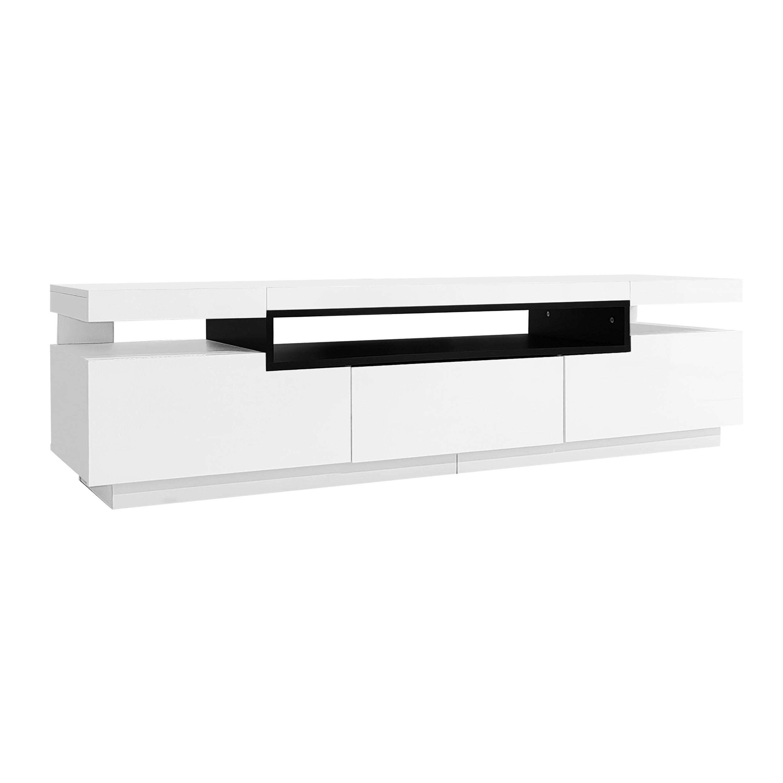 Logidon Elegant hoogglans TV-meubel wit 160x39x42cm met LED