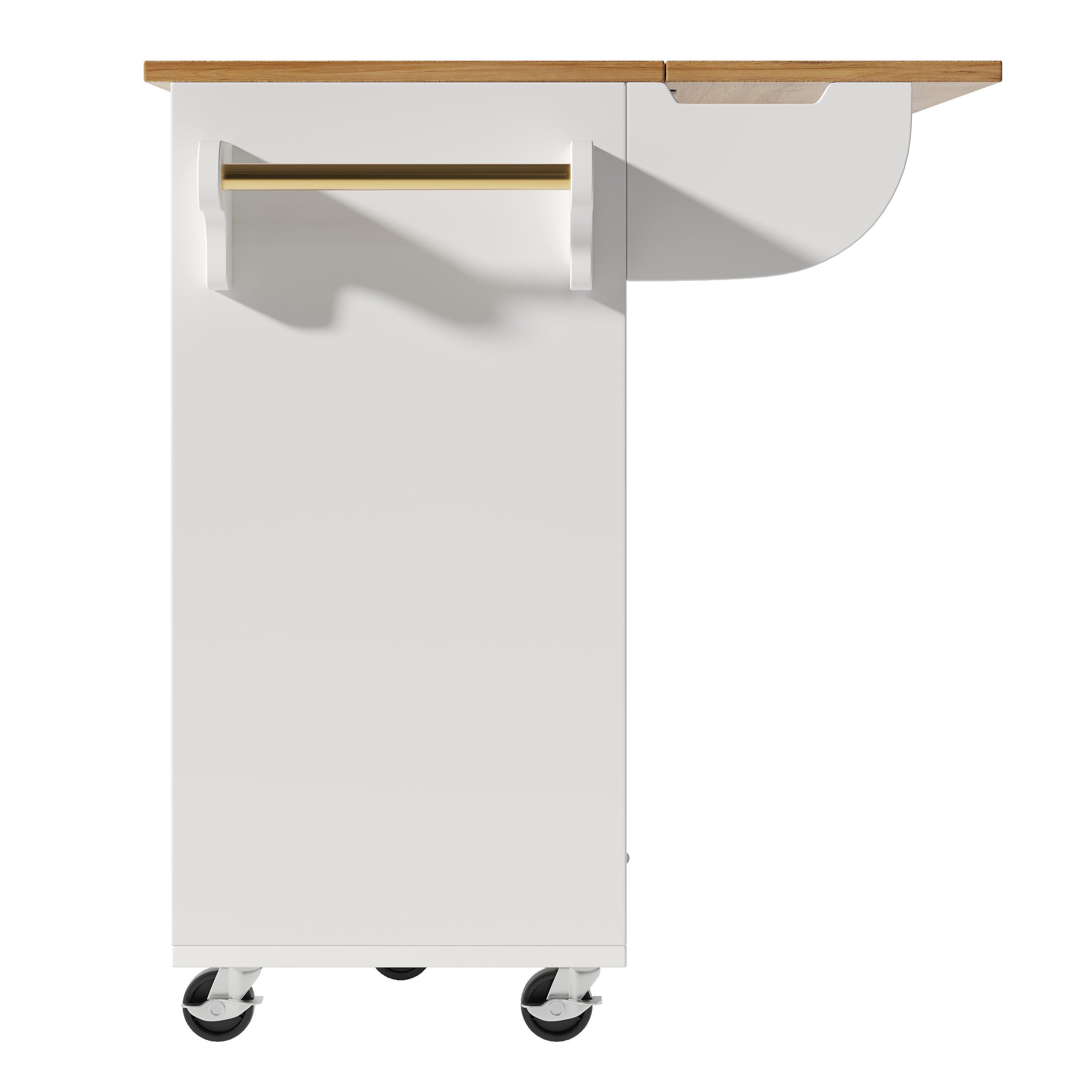 Logidon Kitchen Island Extendable with Wheels White 146x70x90 cm