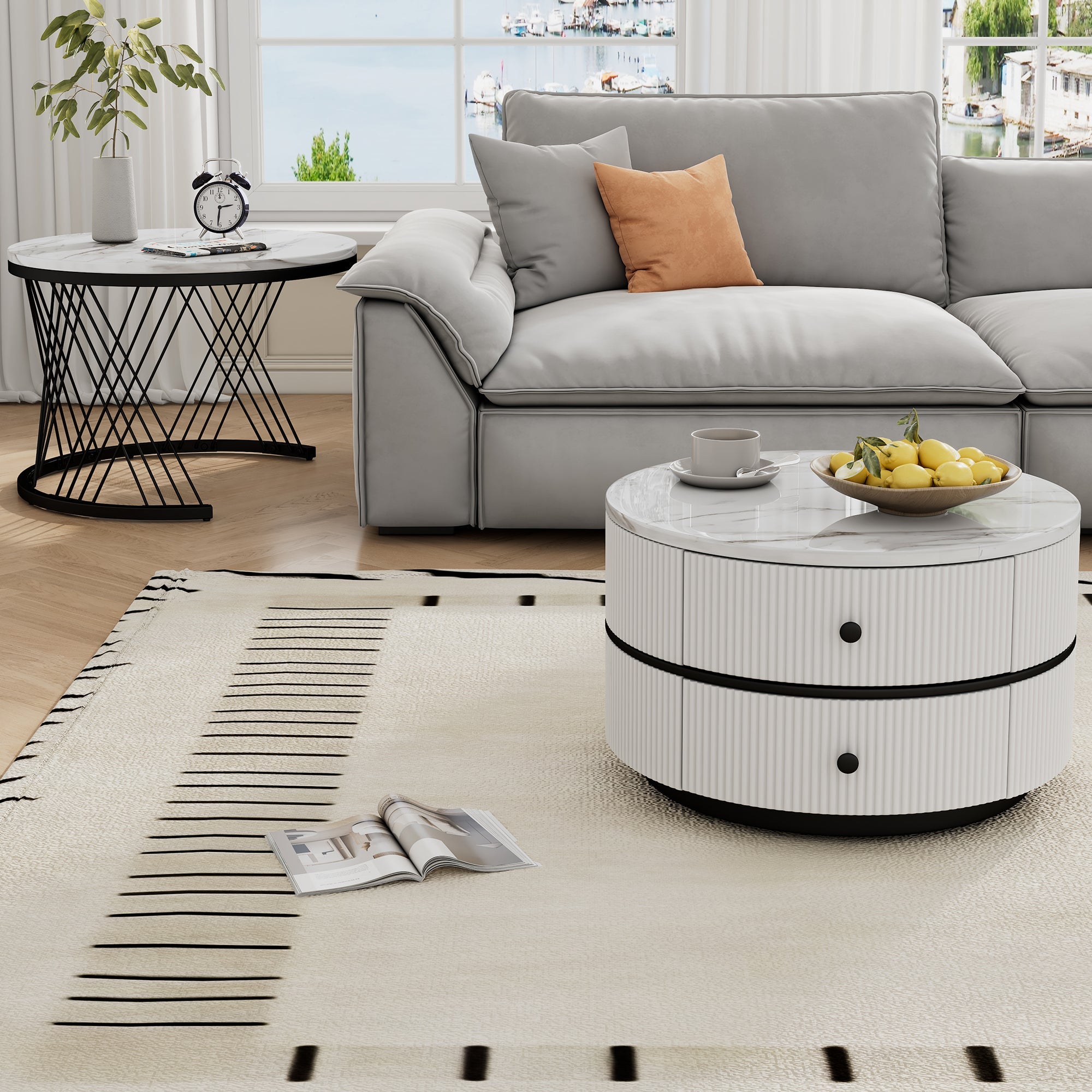 Logidon Elegant Nest salontafelset wit, 2-delig, 60x60/50x50