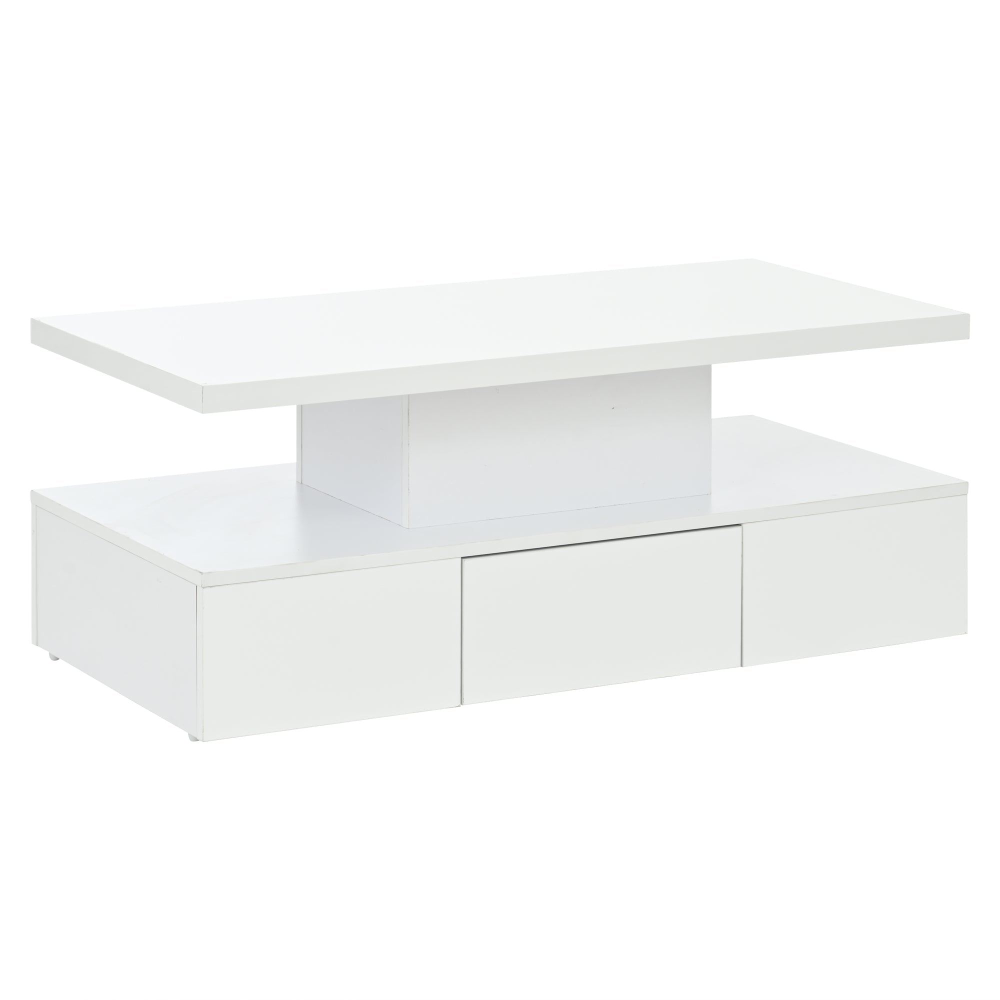 Logidon Salontafel met twee niveaus, witte LED-verlichting