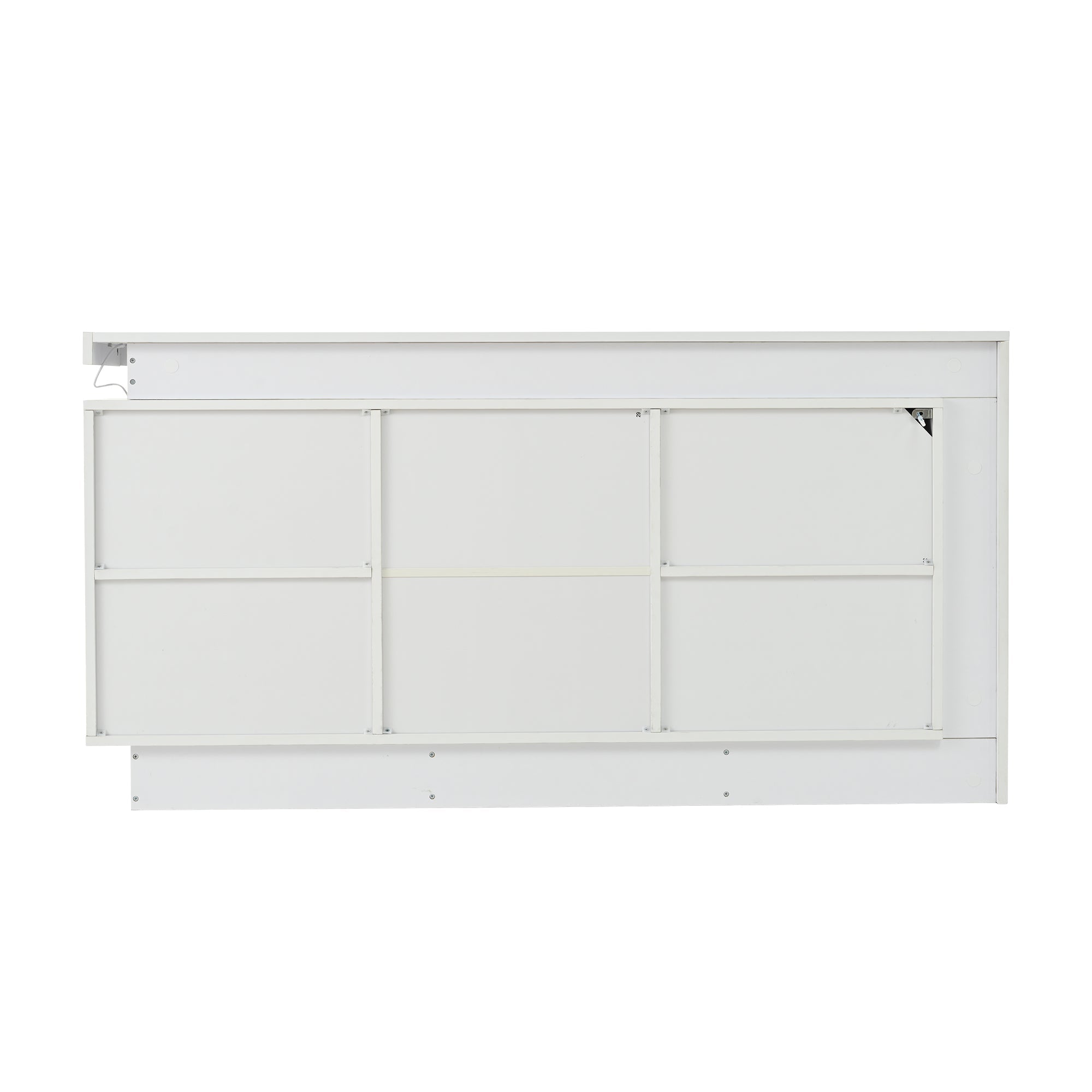 Logidon sideboard 140x35x72 cm white high gloss with LED