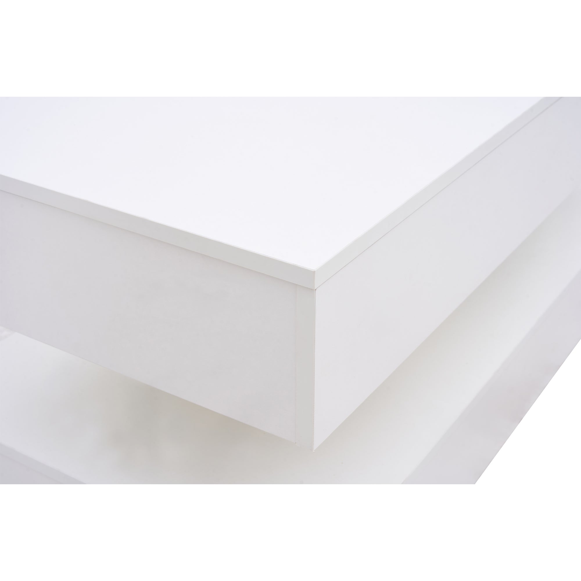 Logidon salontafel LED-verlichting en opbergruimte wit 100x50 cm