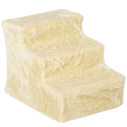Logidon PawHut hondentrap 3-trede 35 cm pluche look beige