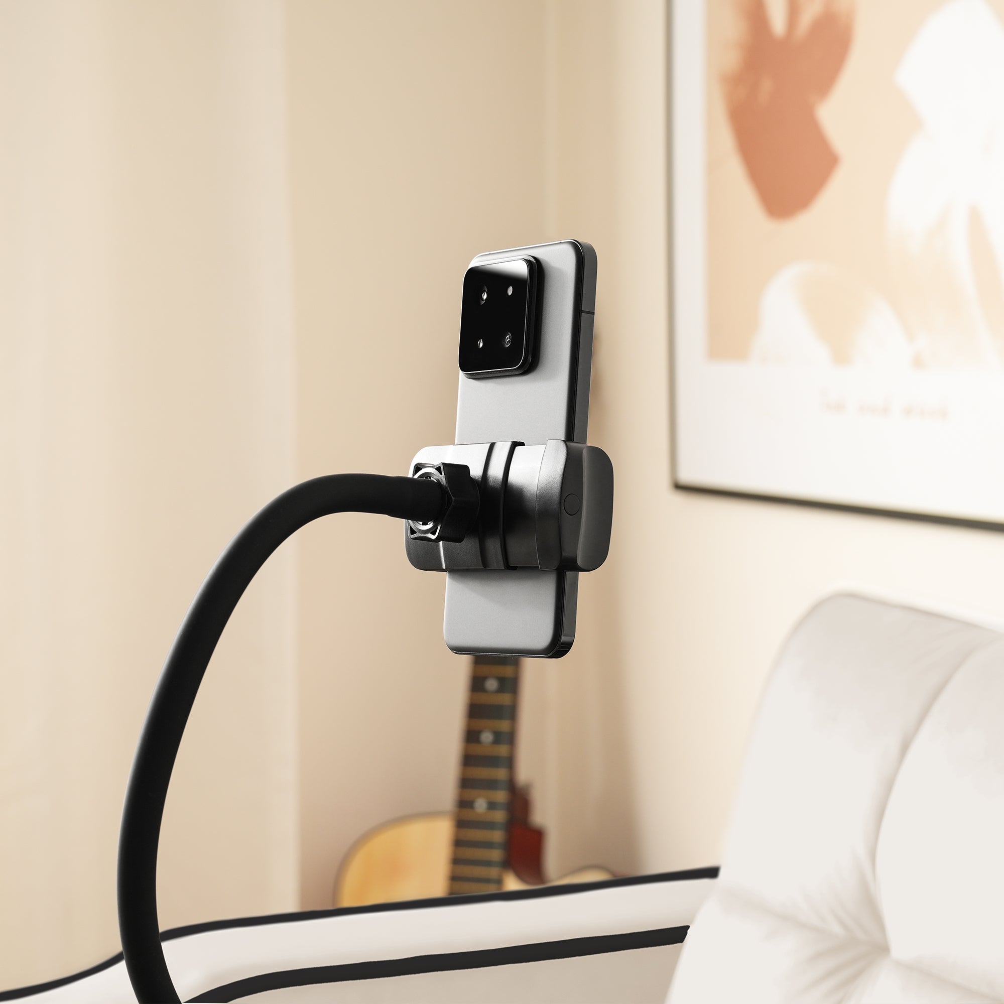 Logidon beige 3-in-1 uittrekbare slaapbank met bekerhouders