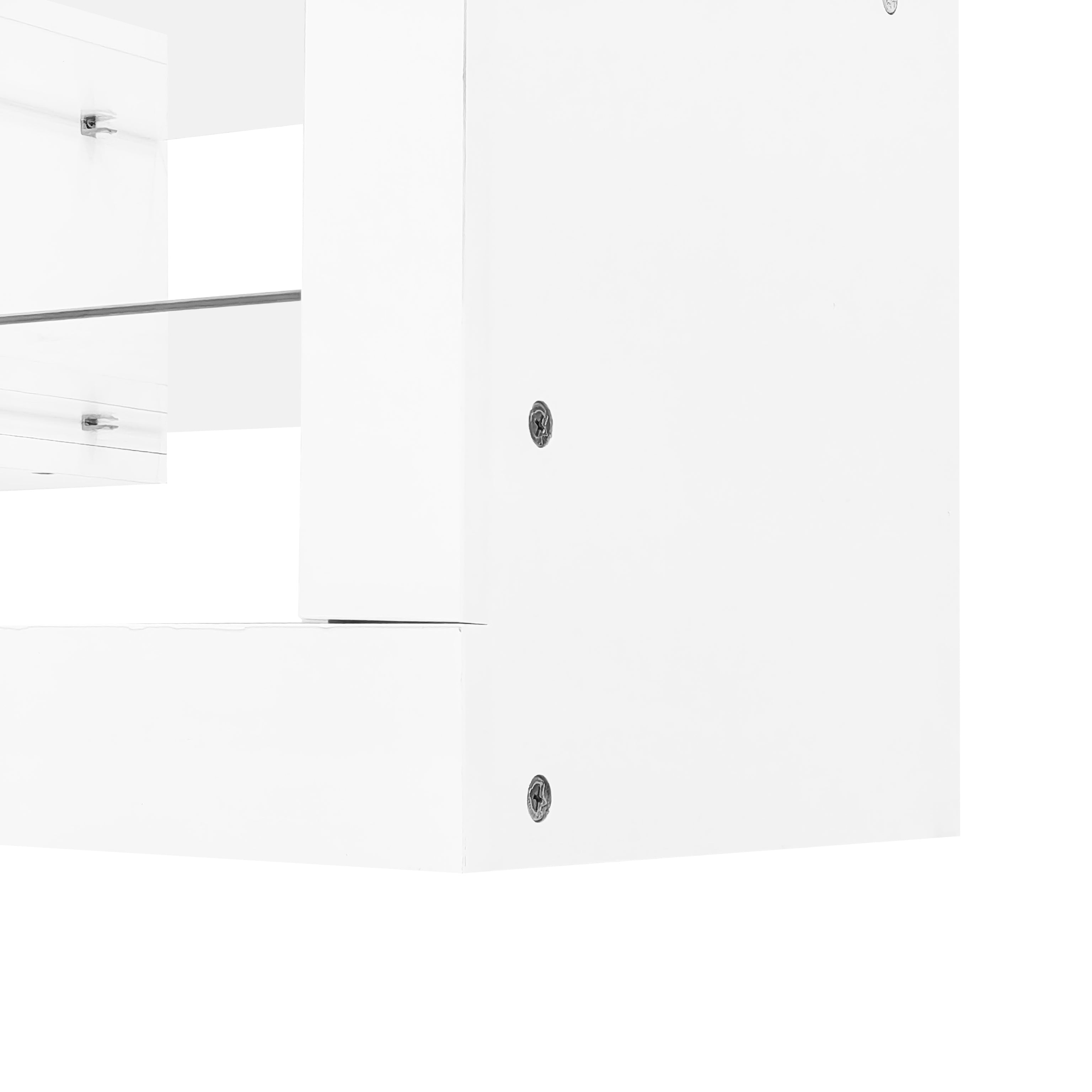 Logidon high gloss TV set white with LED lighting coffee table