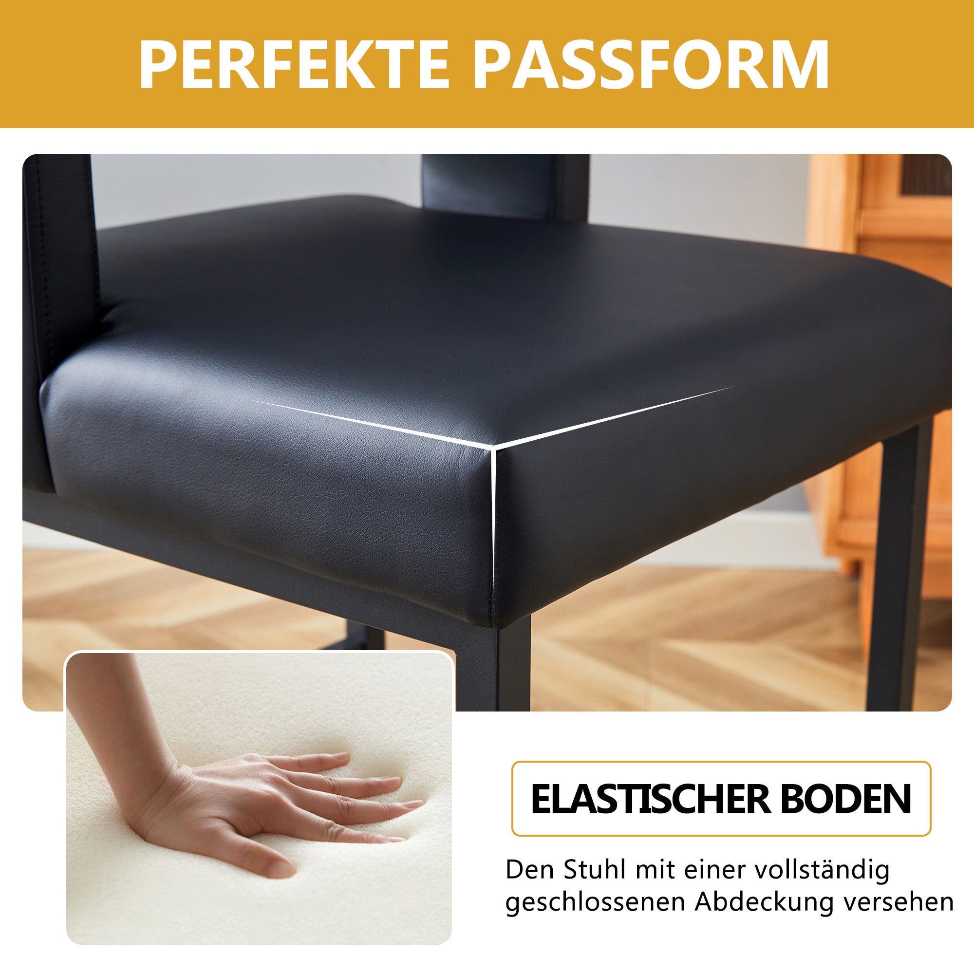 Logidon Barkruk Set 2 Zwart Kunstleer Gouden Poten Nordic