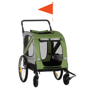 Logidon PawHut 2 in 1 hondenkar buggy groen voor middelgrote honden