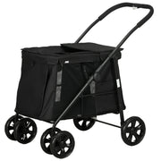 Logidon Hondenkar 3-in-1 Dierenwagen Grijs Oxford tot 10 kg