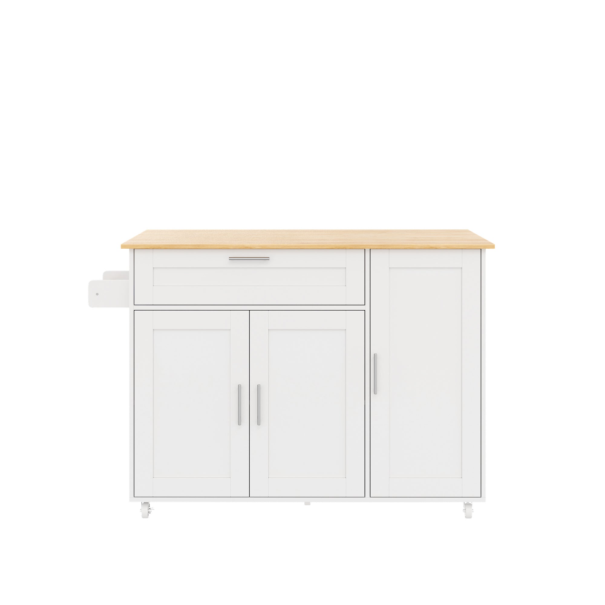 Logidon Mobile Kitchen Table 132.5x70 Cm Oak Grain Folding Top