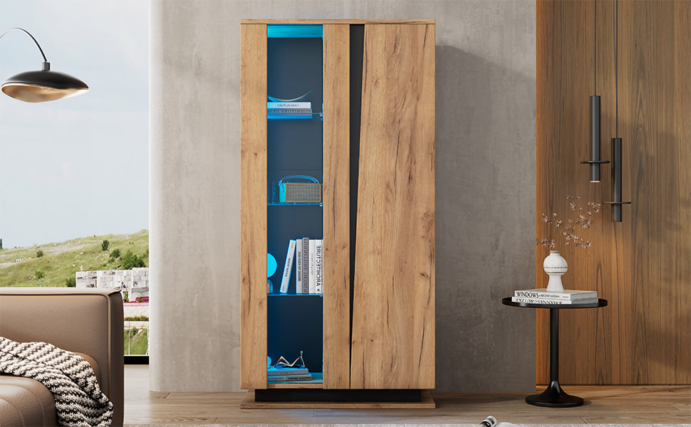 Logidon vitrinekast 80x35x160 cm met acryl deuren en 8 planken