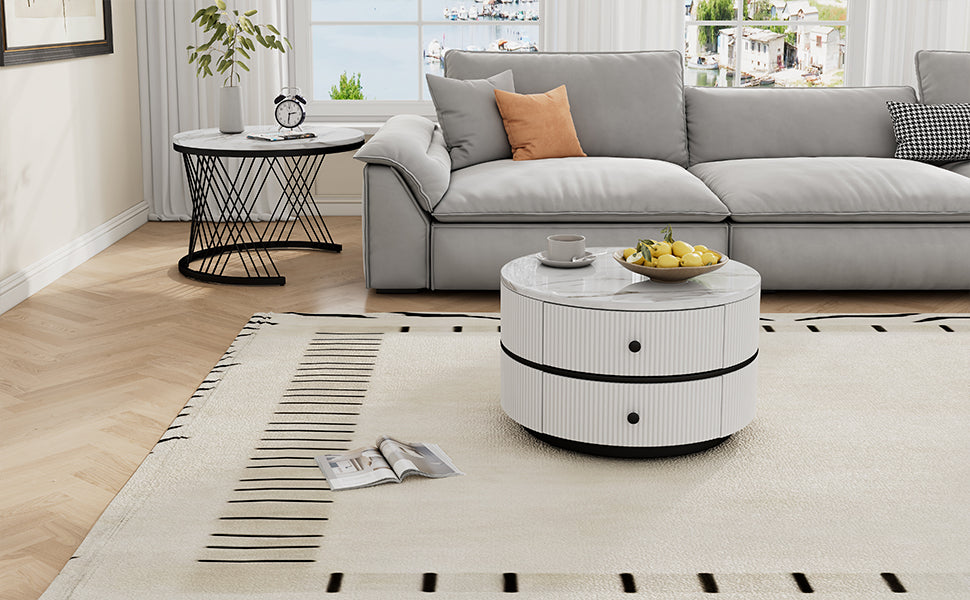 Logidon Elegant Nest salontafelset wit, 2-delig, 60x60/50x50