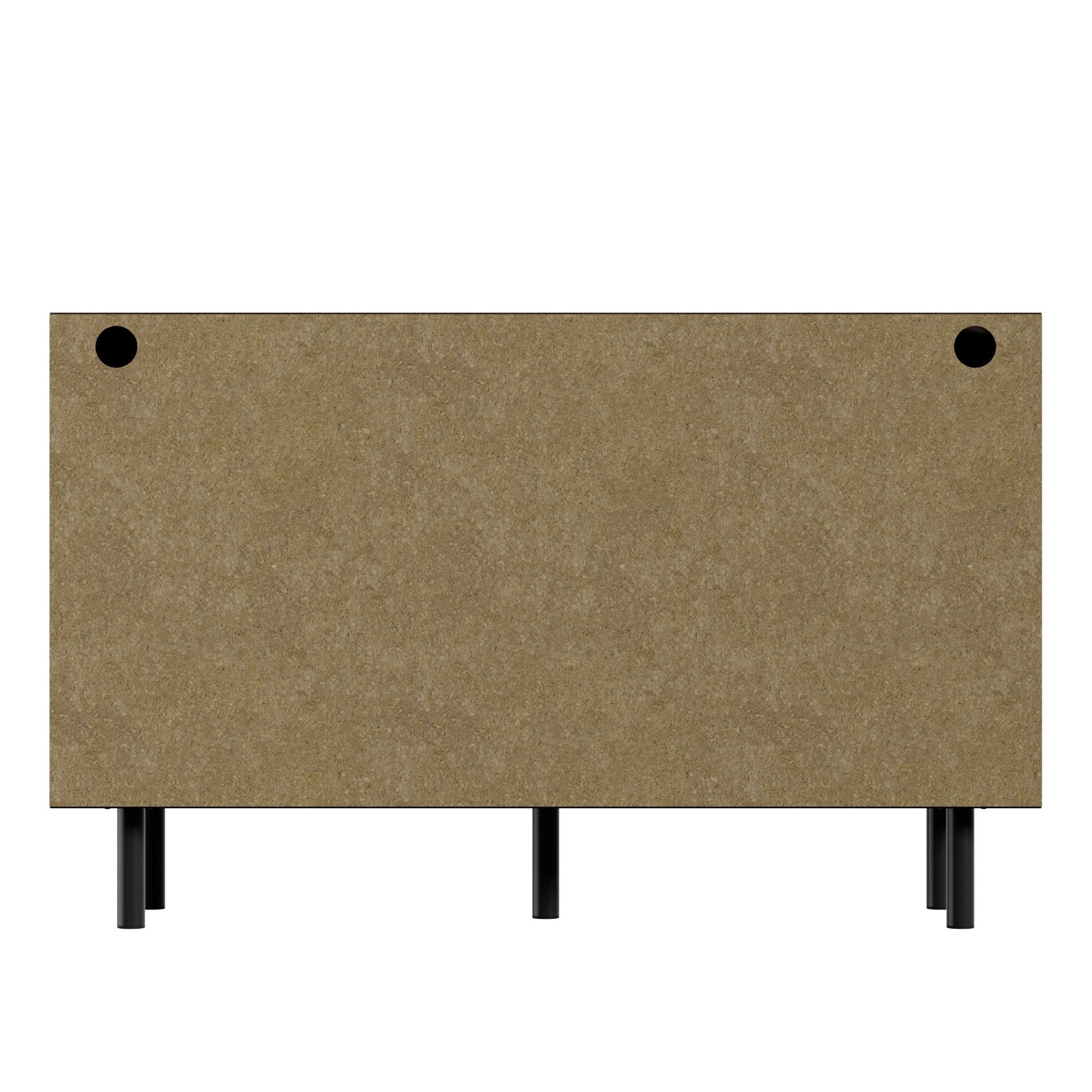 Logidon Elegante kaptafel met 6 laden, walnoot met rotan handvat