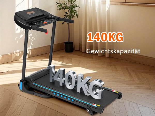 Logidon loopband voor thuis opvouwbare 14 km/u hartslagmeter