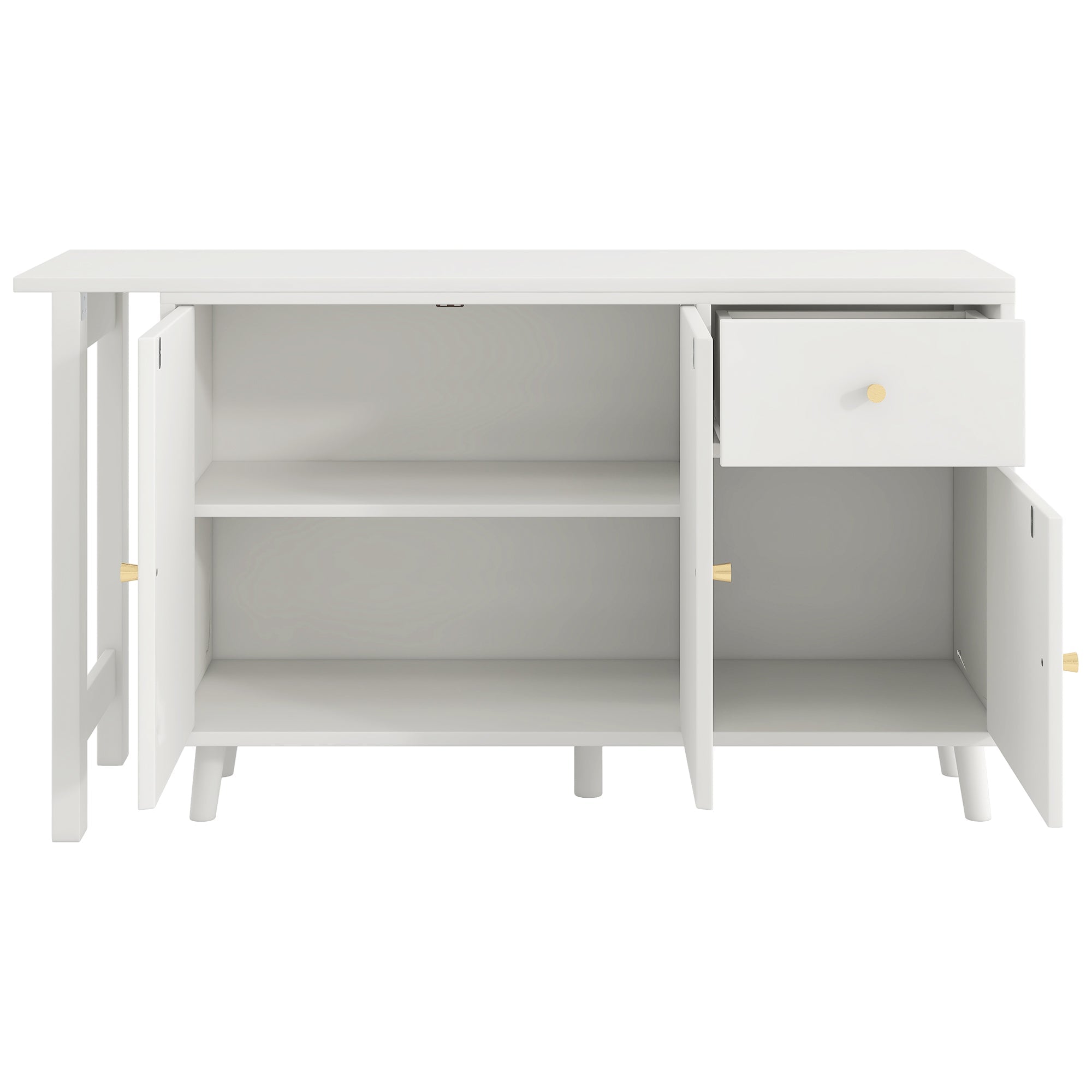 Logidon 2 in 1 bureaudressoir wit 120x40x74,5 cm 360 graden