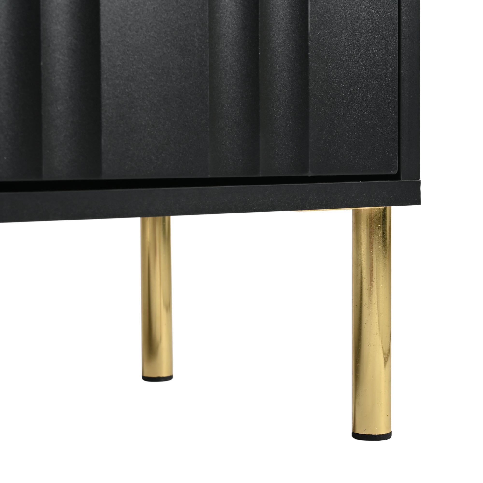 Logidon Zwart TV-meubel met Gouden Tafelpoten 190 cm