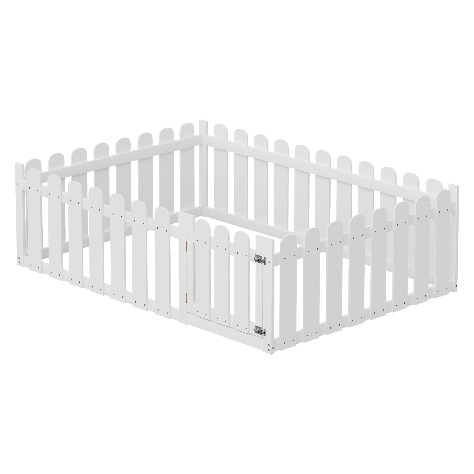 Logidon kinderbed 140 x 200 cm wit met deur houten bedframe