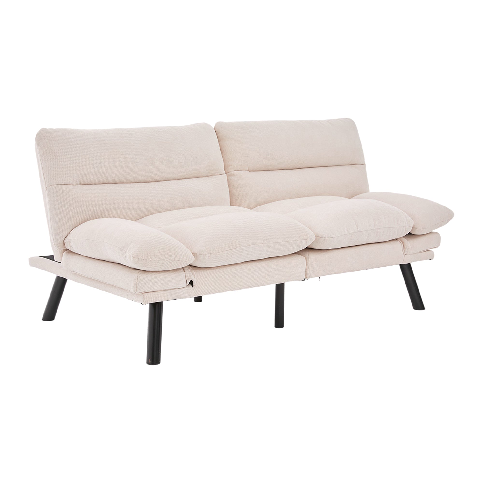 Logidon Moderne Tweezits Chenille Bank Beige Fluweel 165 x 90 x 76 cm