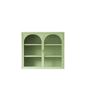Logidon wanddoos 70 cm groene glazen deuren met drie opbergniveaus