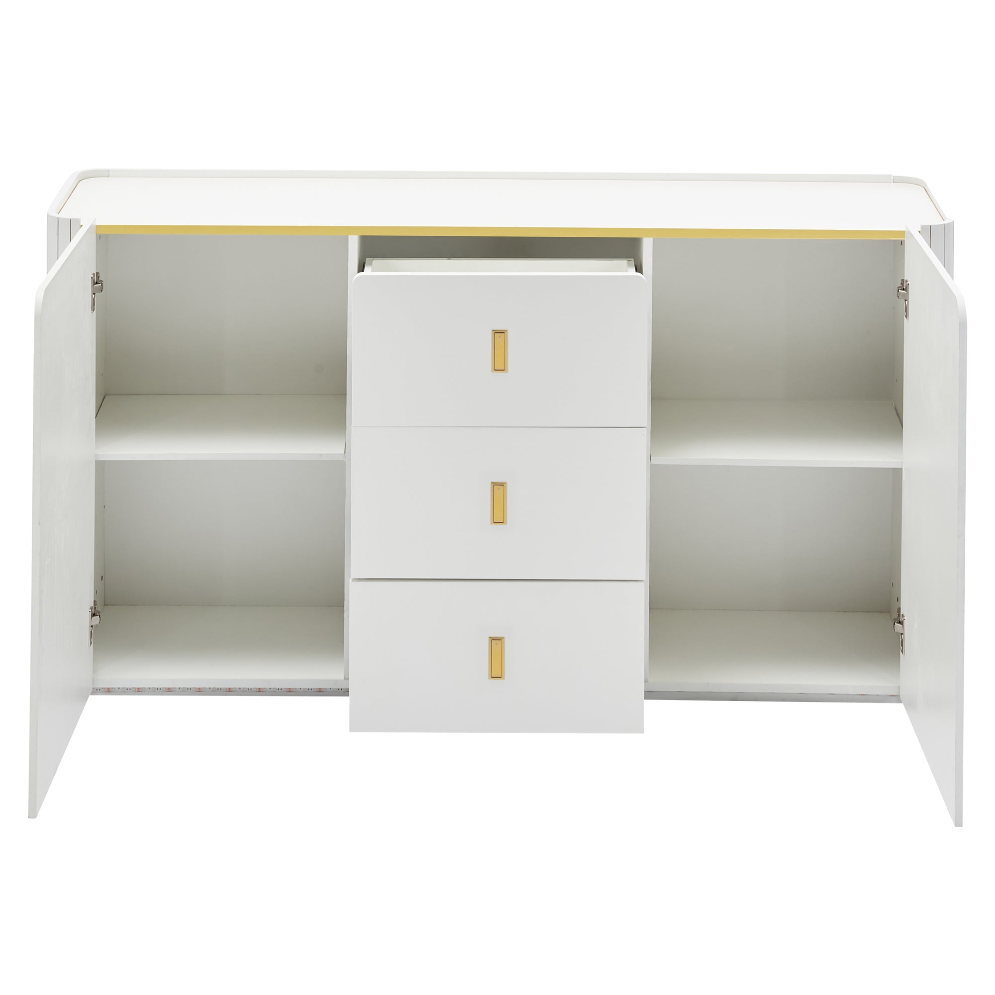 Logidon LED sideboard 150 cm white RGB lighting 2 doors