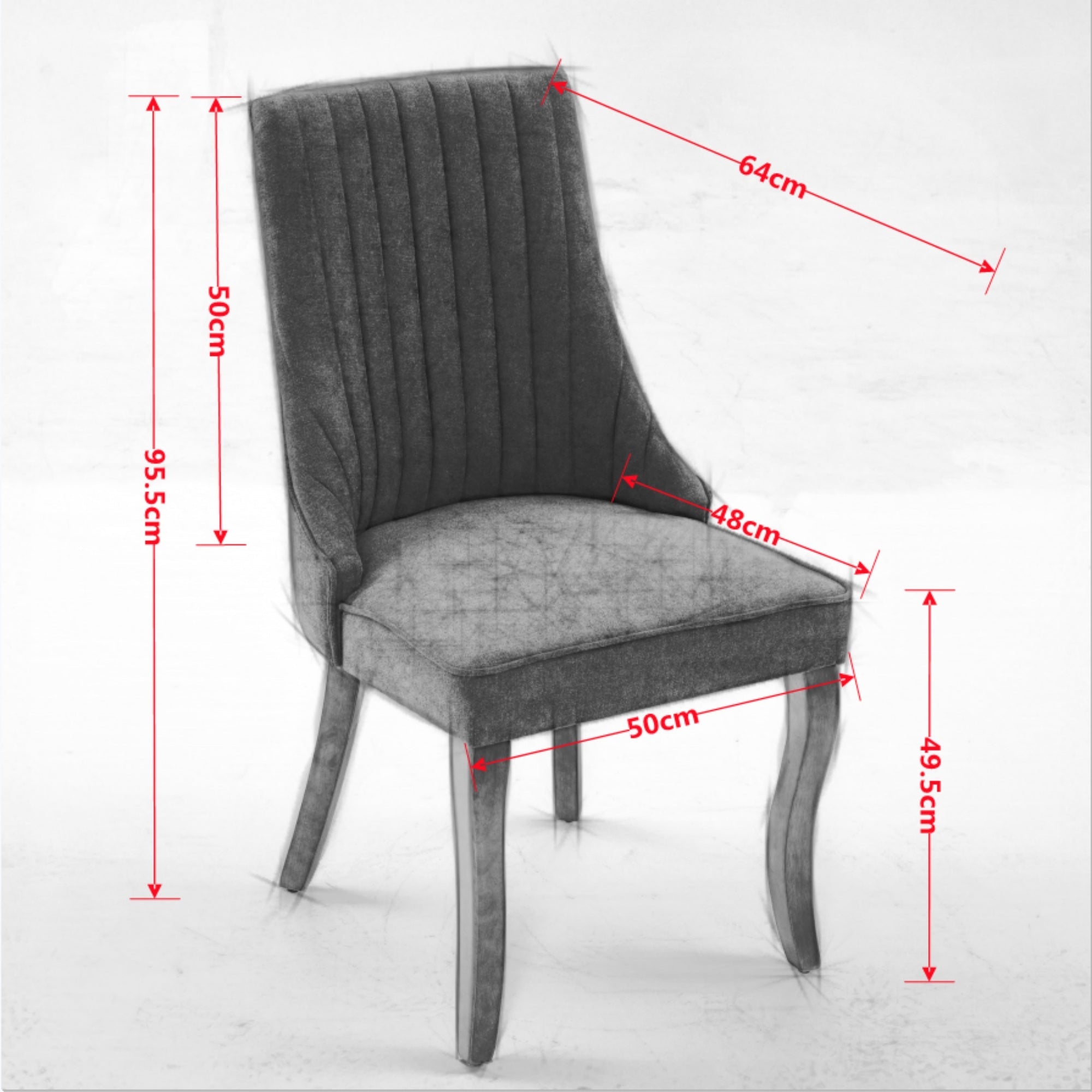 Logidon beige chenille eetkamerstoelen set van 2 massief houten poten