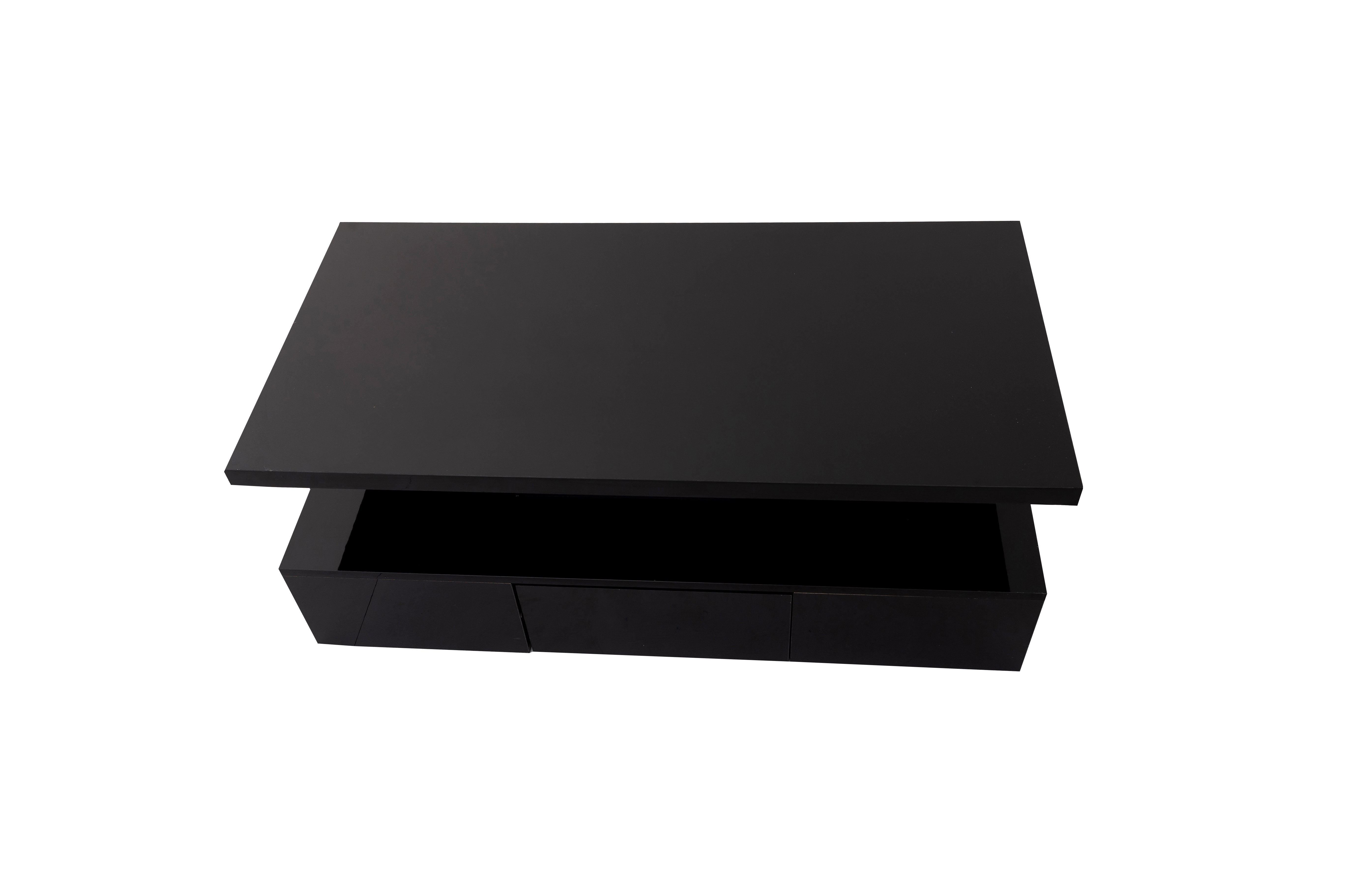 Logidon salontafel zwart hoogglans met LED verlichting 100x50x39 cm