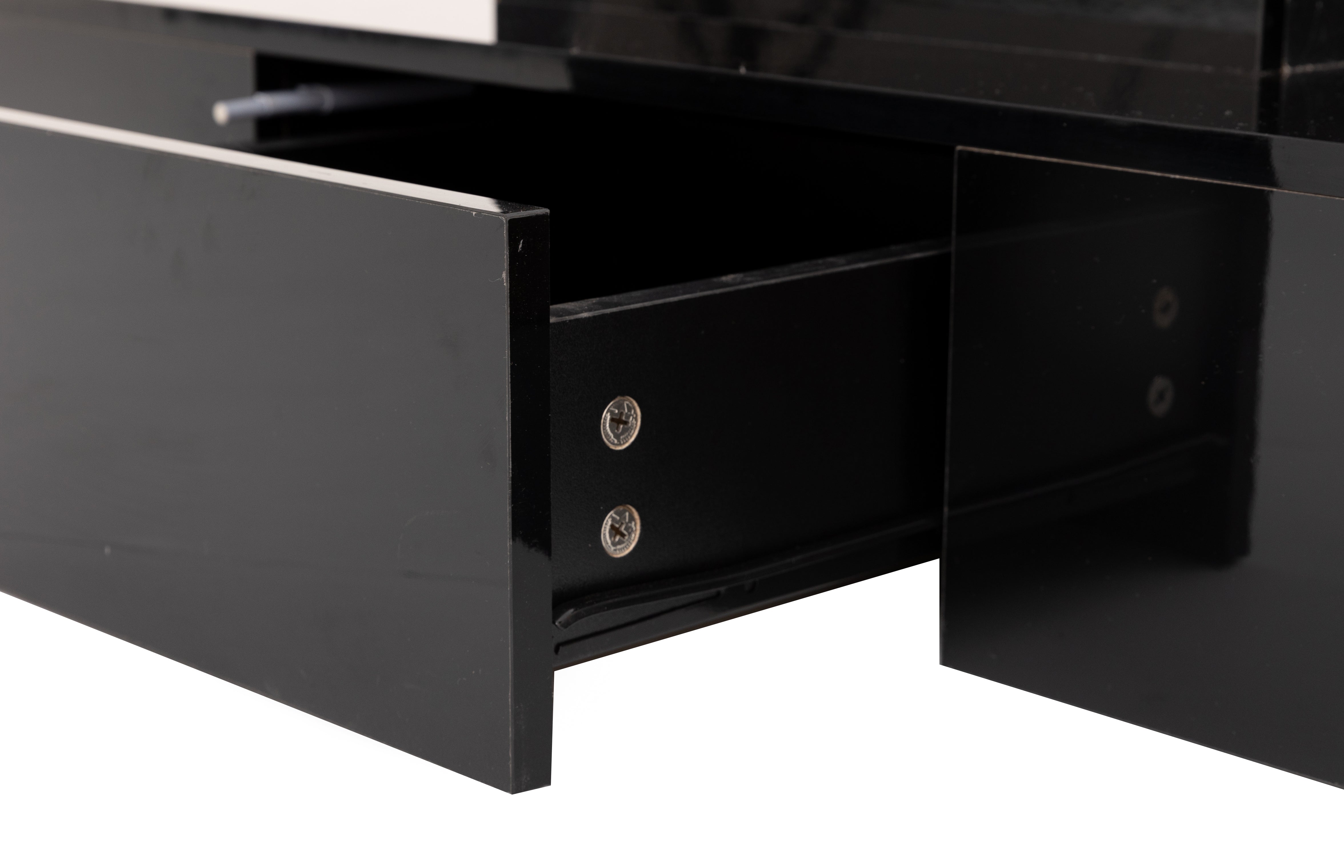 Logidon salontafel zwart hoogglans met LED verlichting 100x50x39 cm