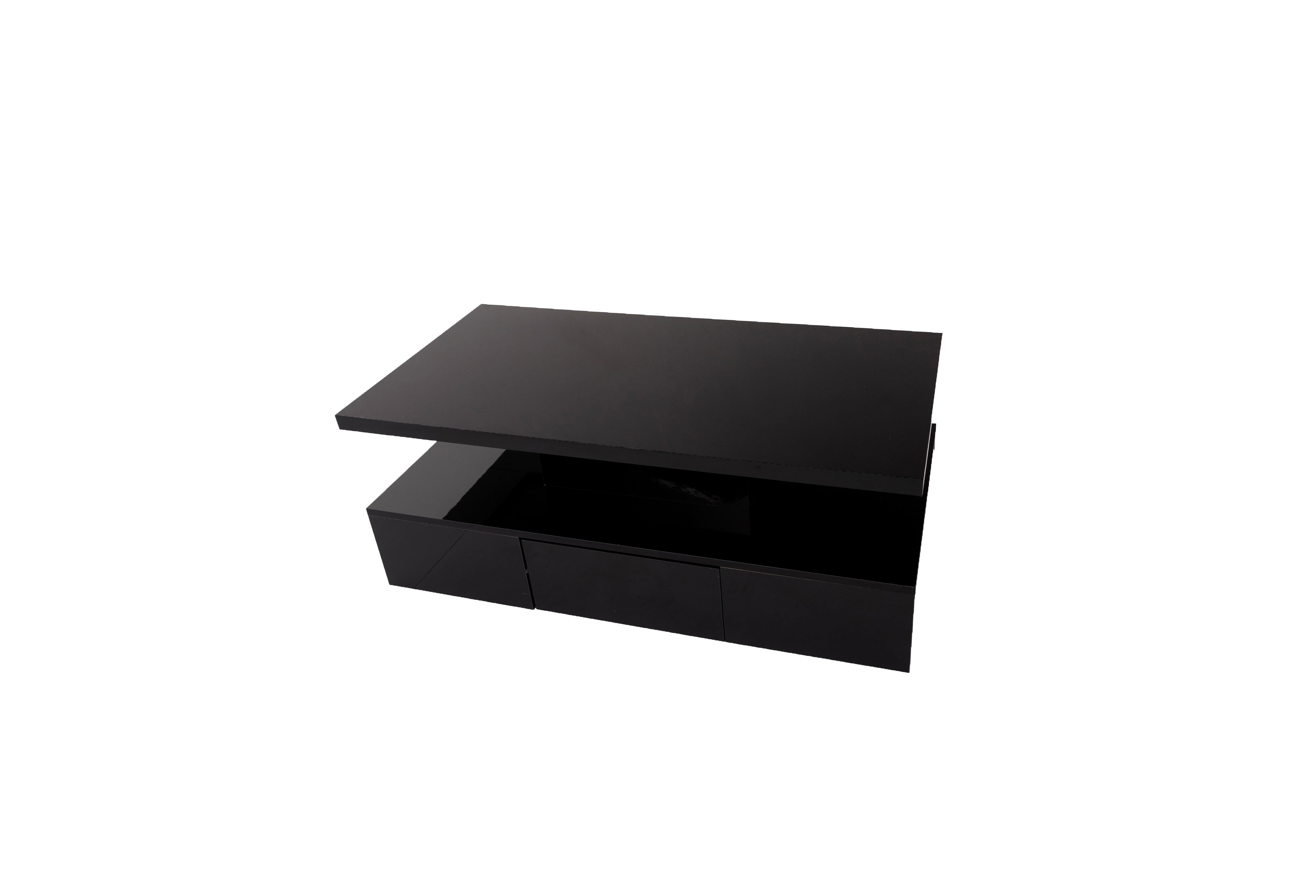 Logidon salontafel zwart hoogglans met LED verlichting 100x50x39 cm