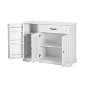 Logidon dressoir wit - 3 deuren, 1 lade, moderne buffetkast 107 cm