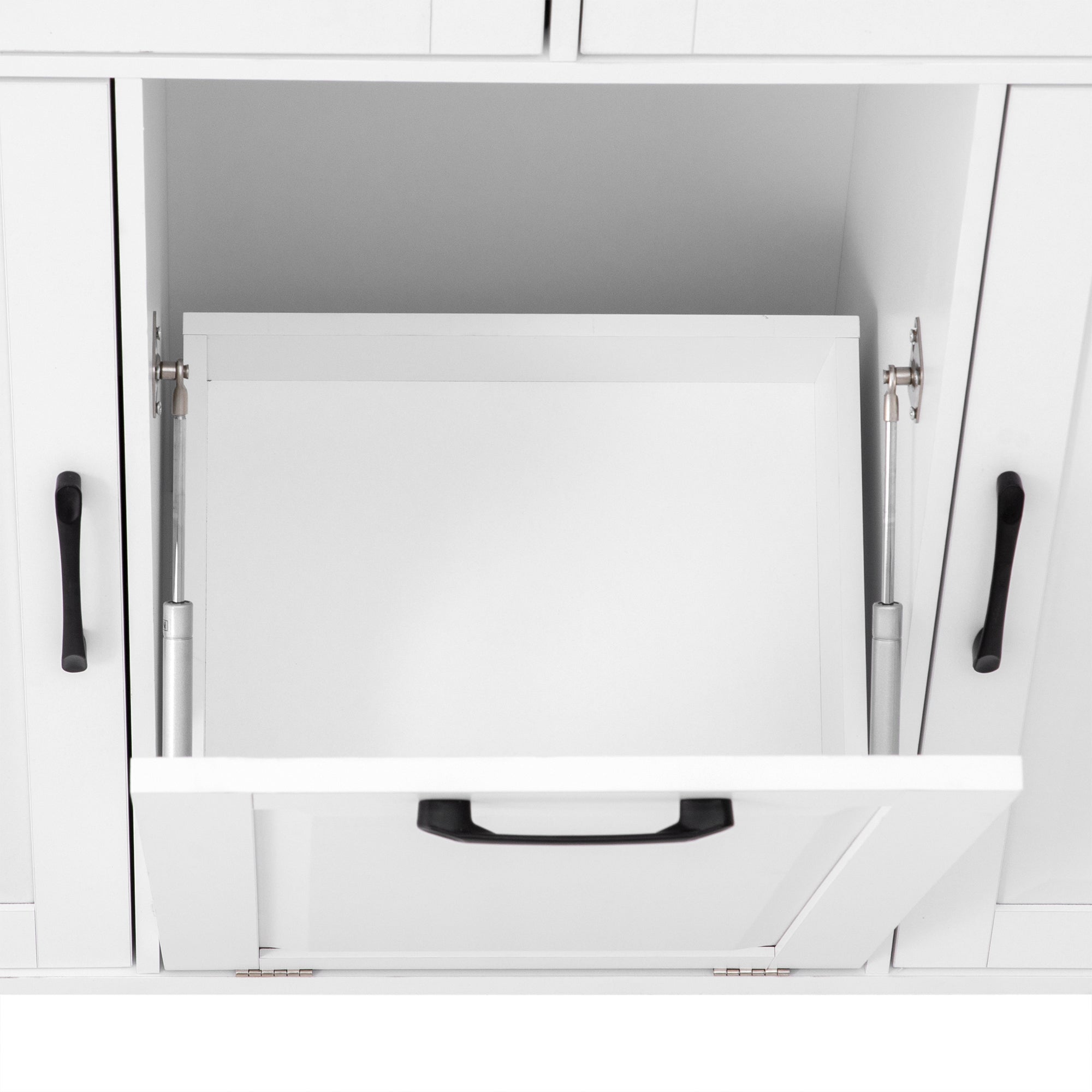 Logidon Keukeneiland op Wielen Wit Uitschuifbare Werkplek 120 cm