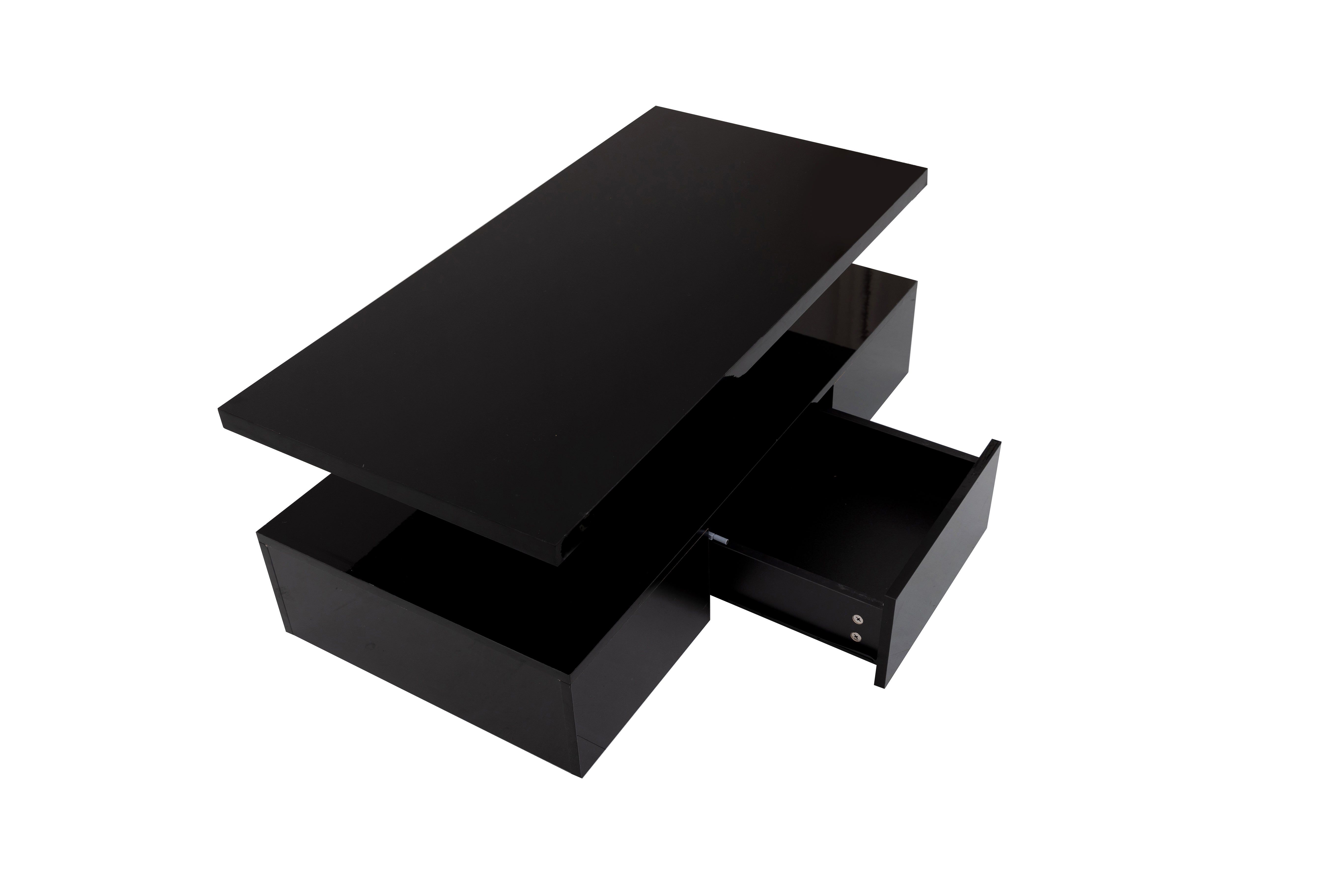 Logidon salontafel zwart hoogglans met LED verlichting 100x50x39 cm