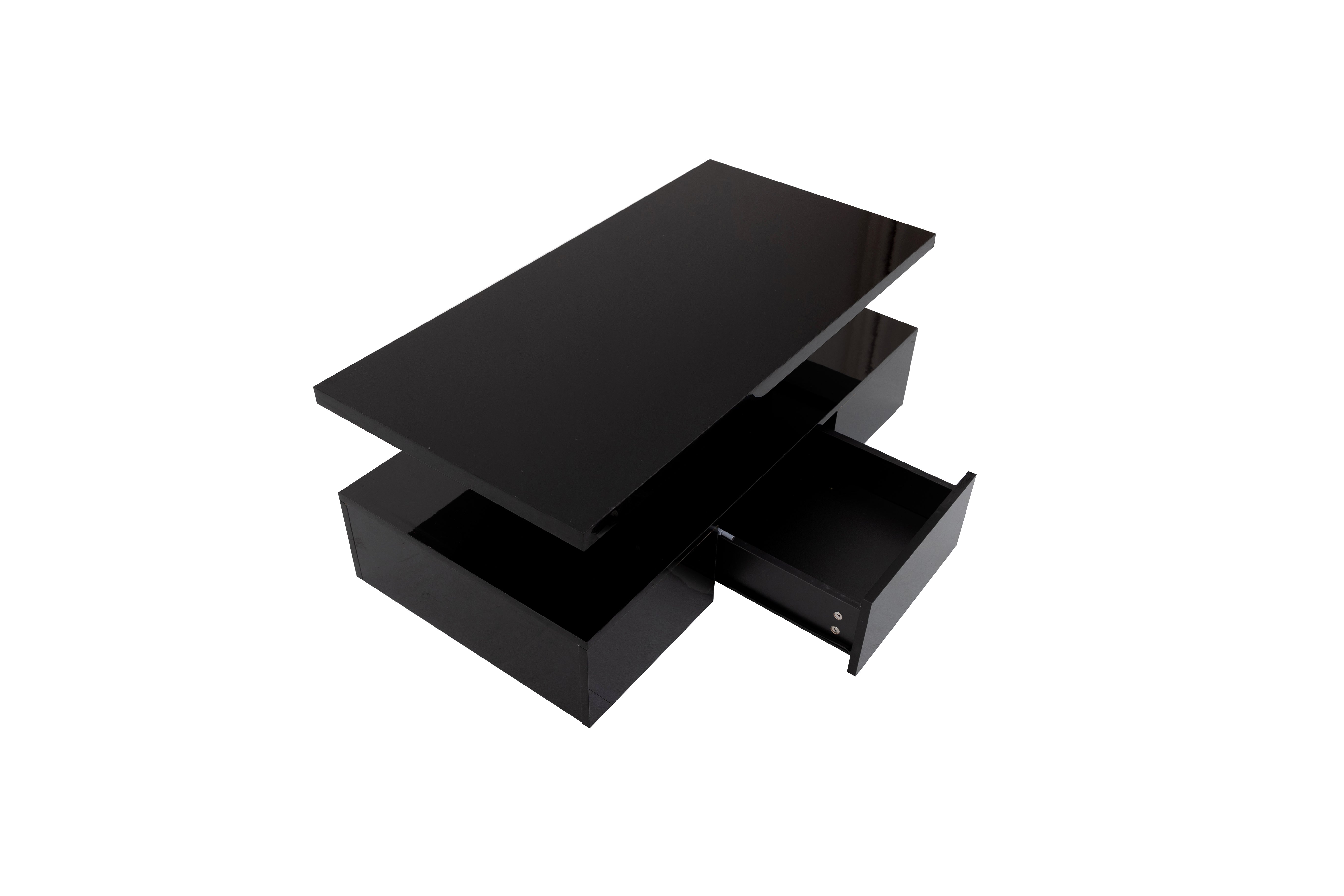 Logidon salontafel zwart hoogglans met LED verlichting 100x50x39 cm