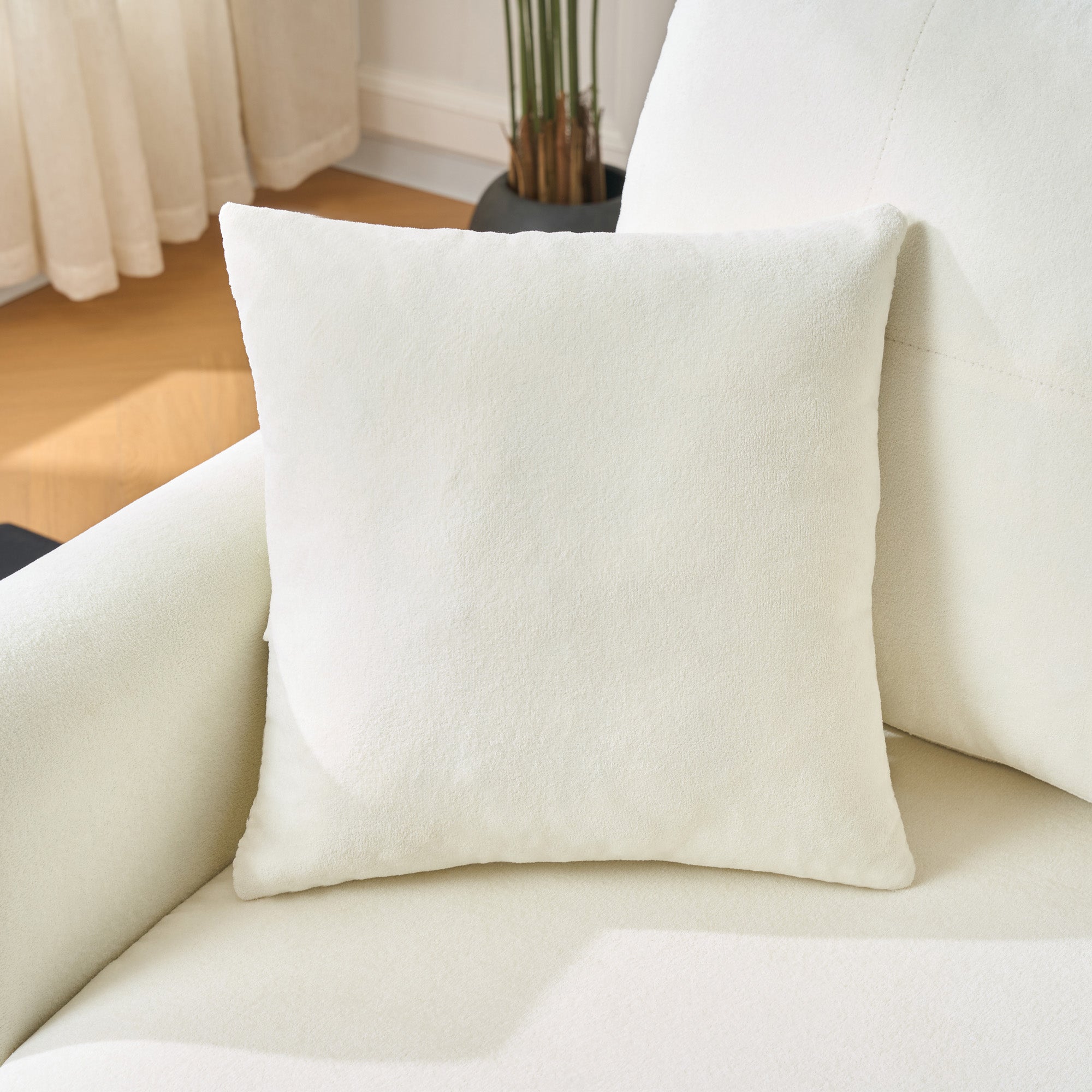 Logidon hoekslaapbank slaapfunctie L-vorm chenille beige