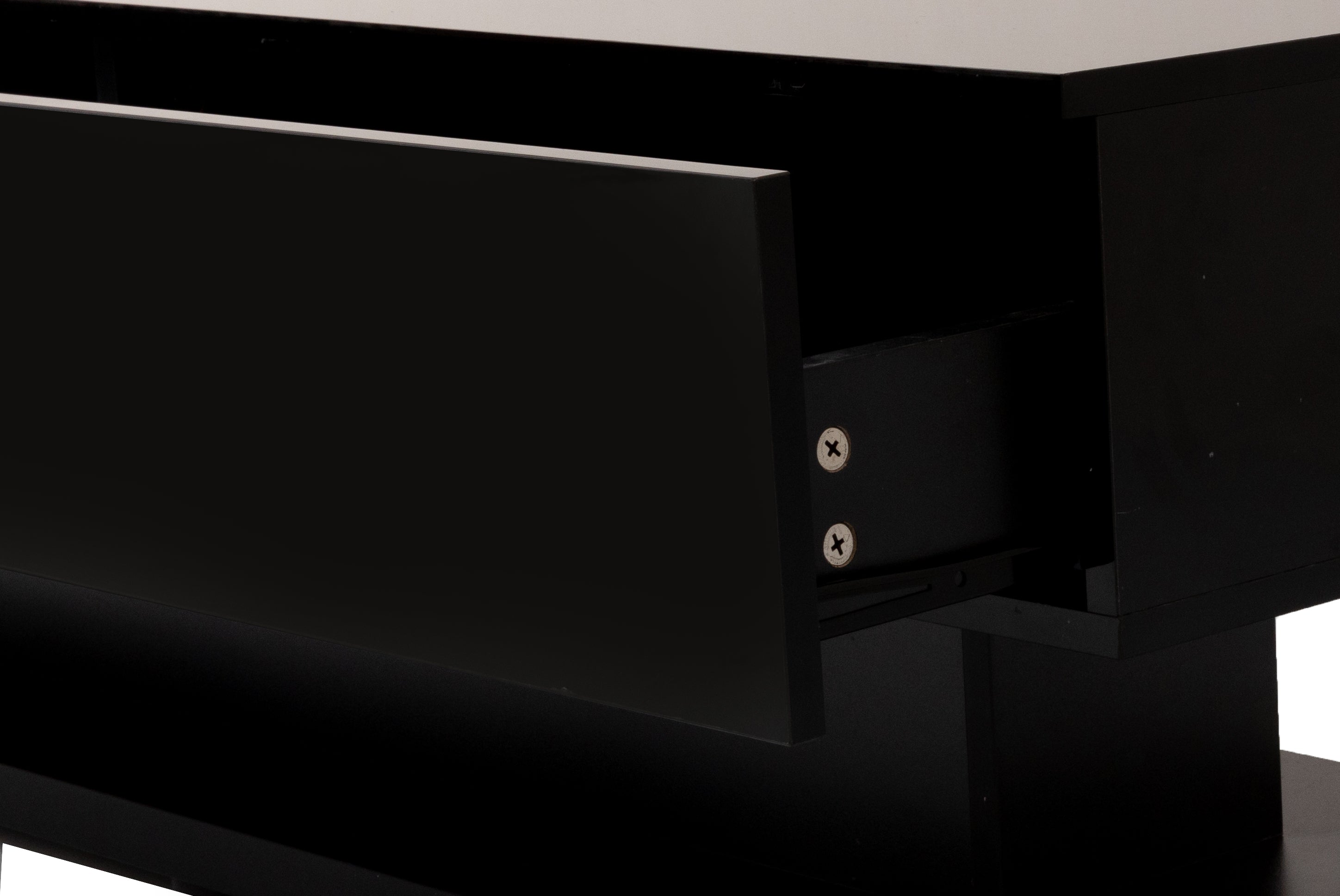Logidon salontafel zwart hoogglans met LED verlichting 100x50x39 cm