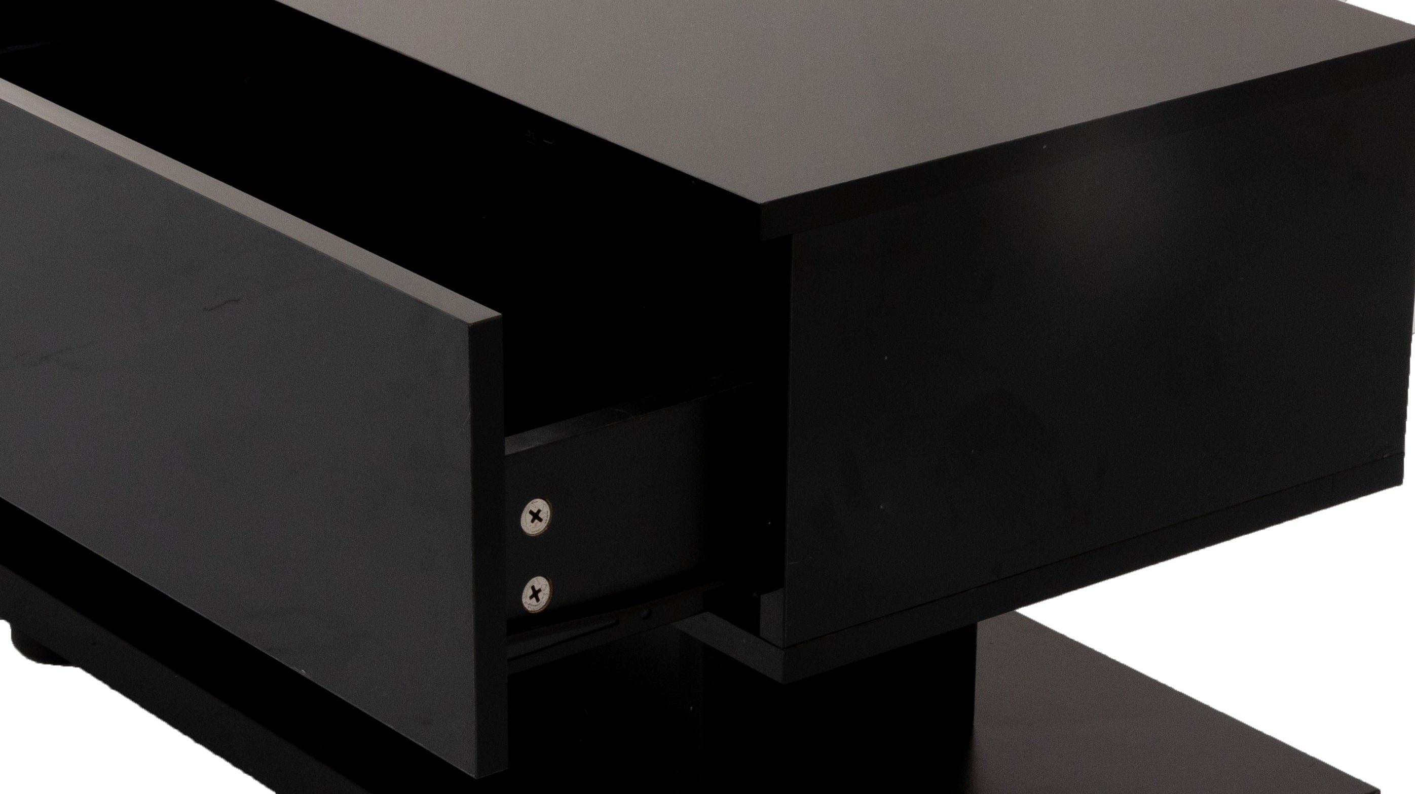 Logidon salontafel zwart hoogglans met LED verlichting 100x50x39 cm