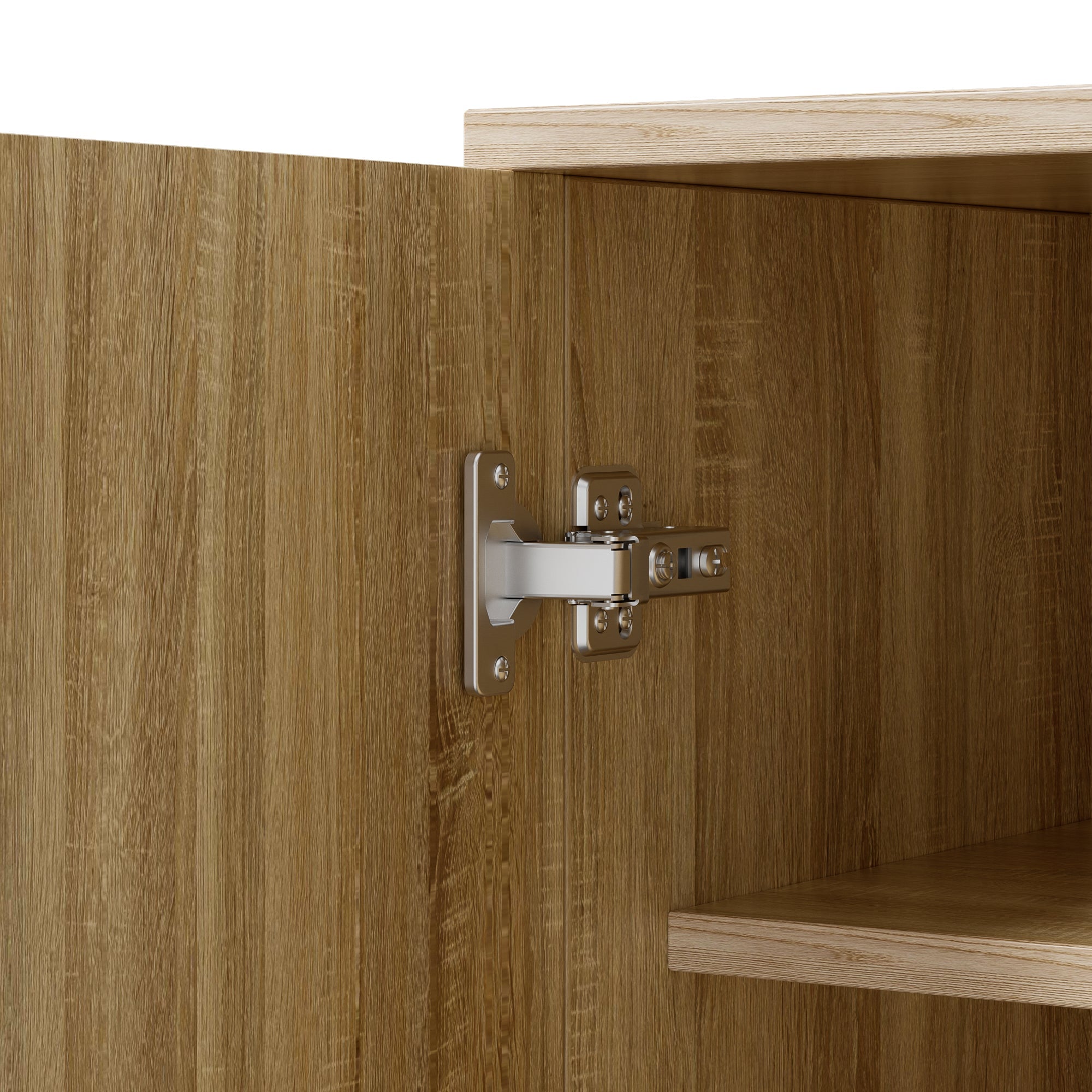 Logidon moderne schoenenkast van natuurlijk hout, ruimtebesparende organizer