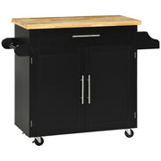 Logidon keukentrolley zwart met kruidenrek 109x40x89 cm