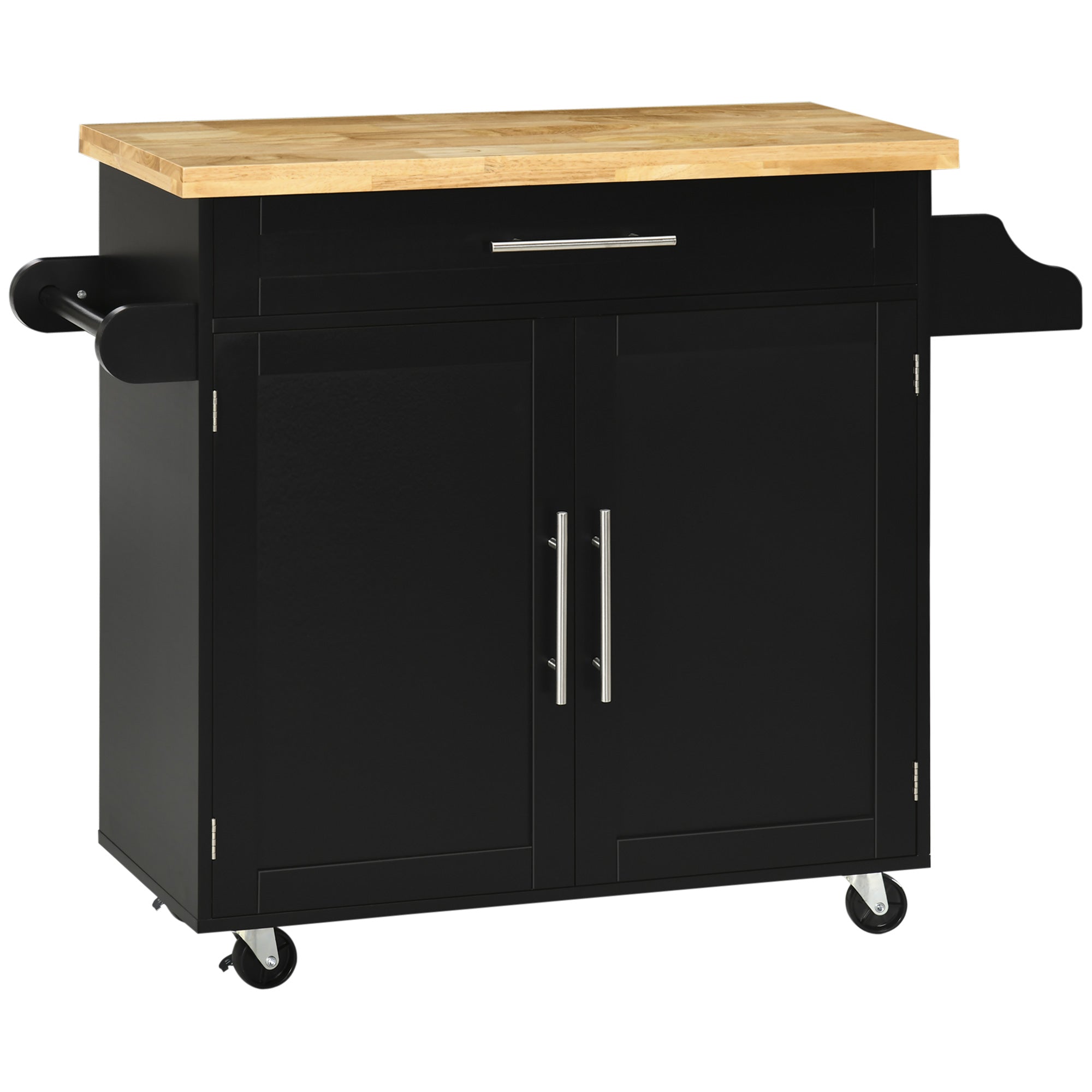 Logidon keukentrolley zwart met kruidenrek 109x40x89 cm
