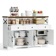 Logidon buffetbox 140 cm wit met 3 lades en deuren