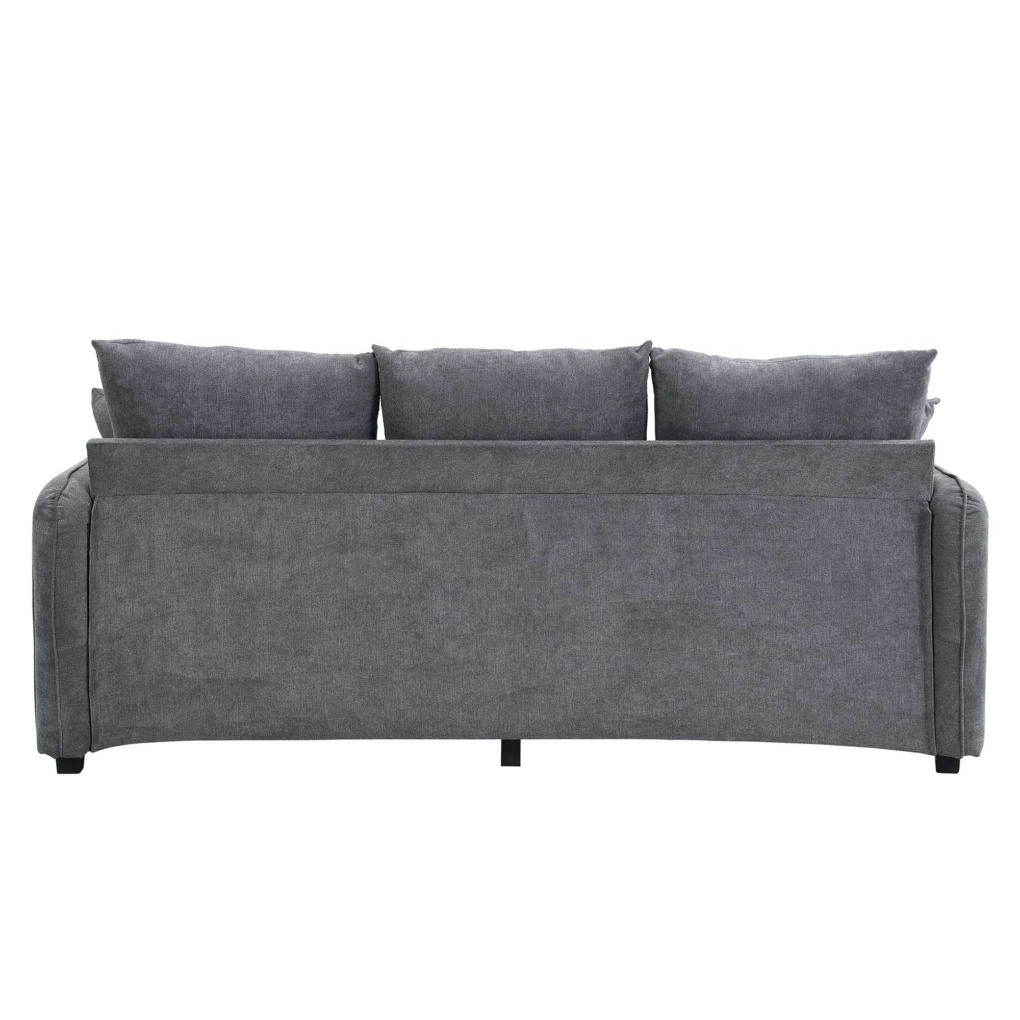 Logidon hoekbank U-vorm 3-zits grijs chenille en slaapfunctie