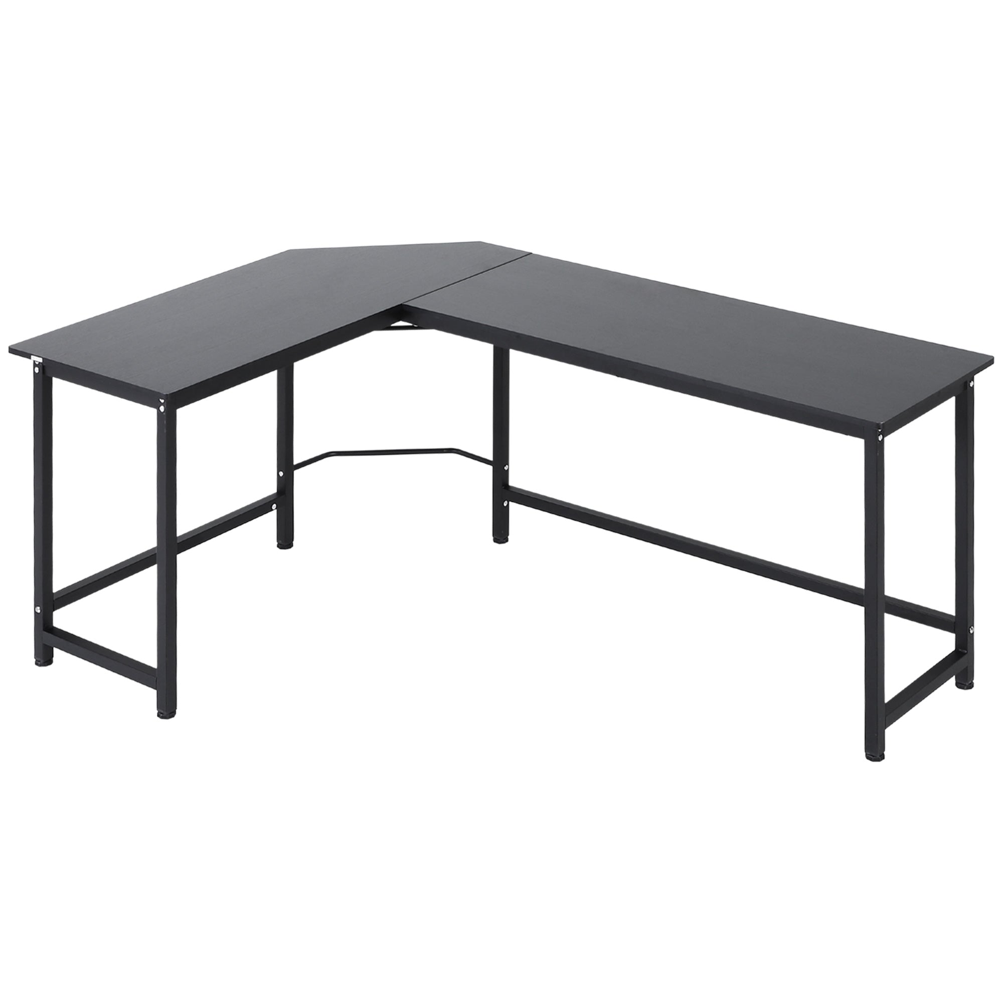 Logidon Vinsetto corner desk 168 x 120 cm height adjustable black