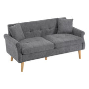 Logidon Modern Design Bank Grijze Chenille Stof 2 Zits 162 cm