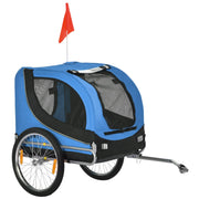 Logidon Hondenkar Fiets Blauw Zwart 130x73x90 cm
